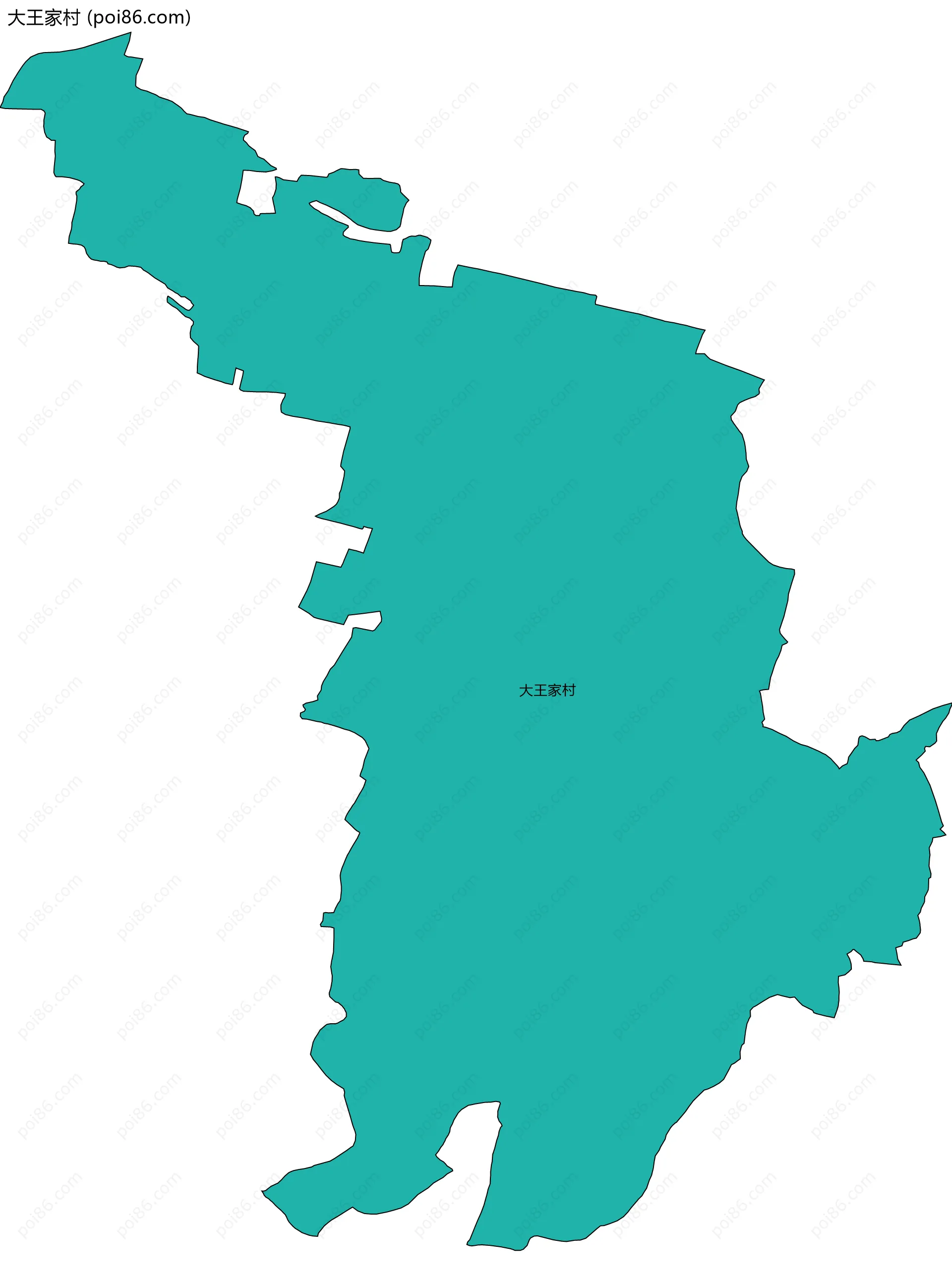 大王家村边界地图