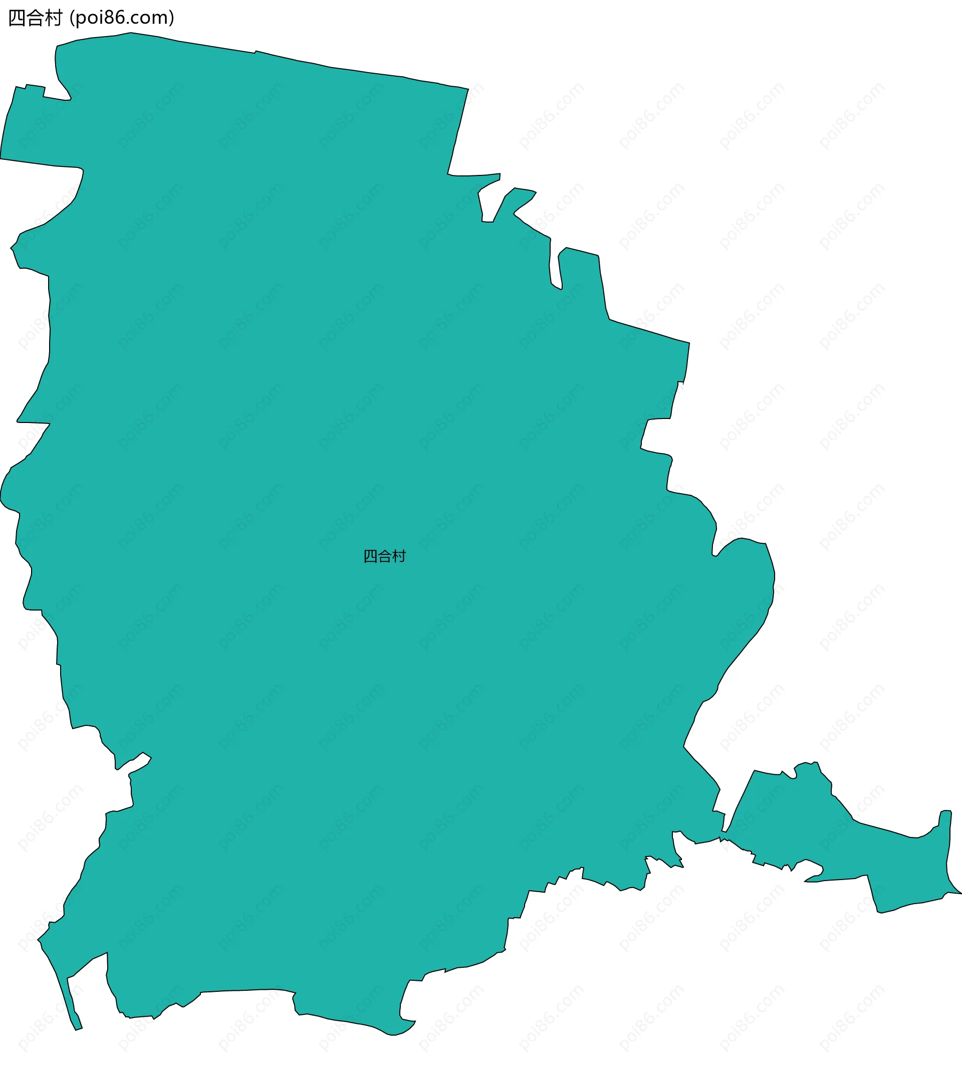 四合村边界地图