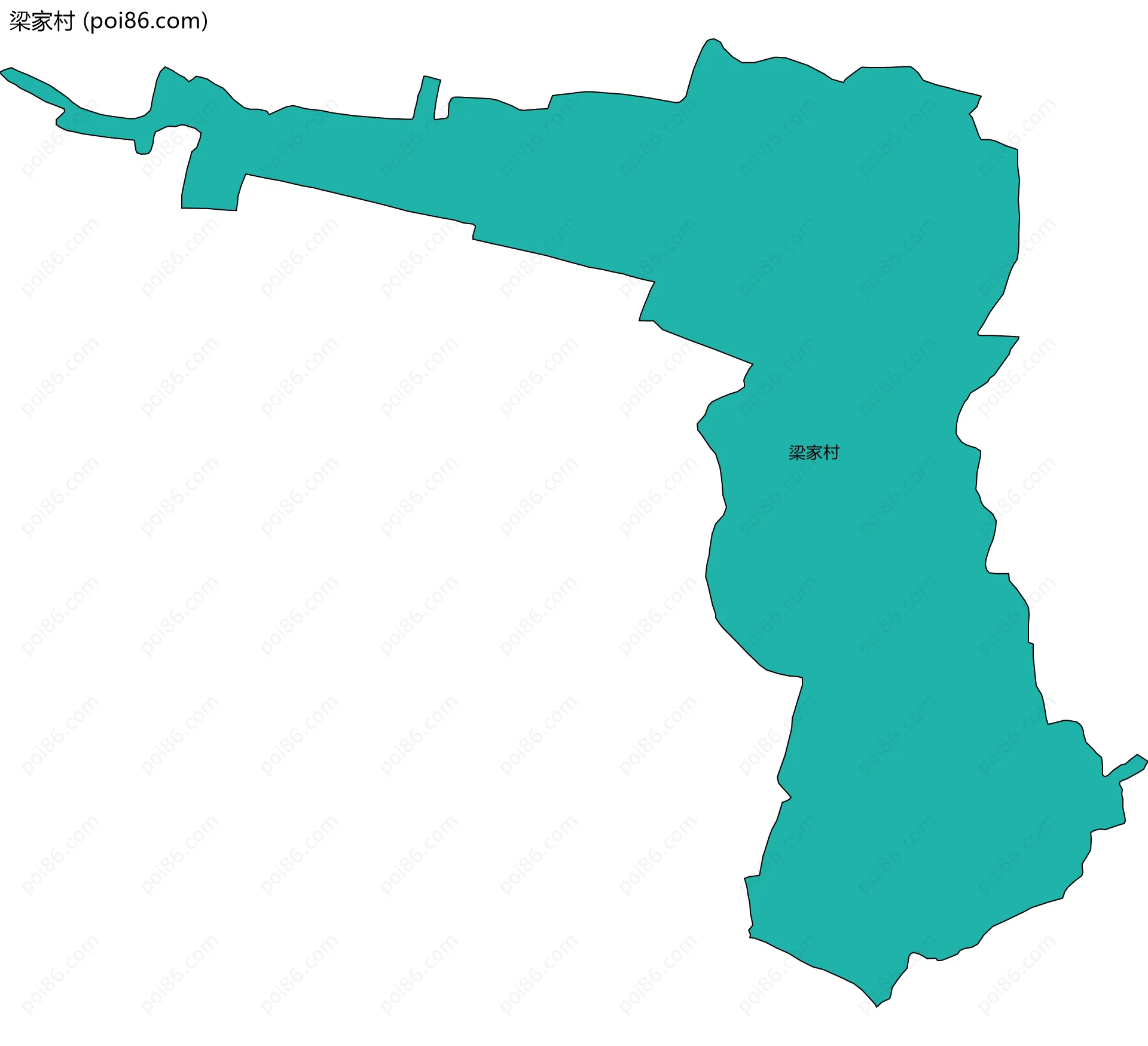 梁家村边界地图