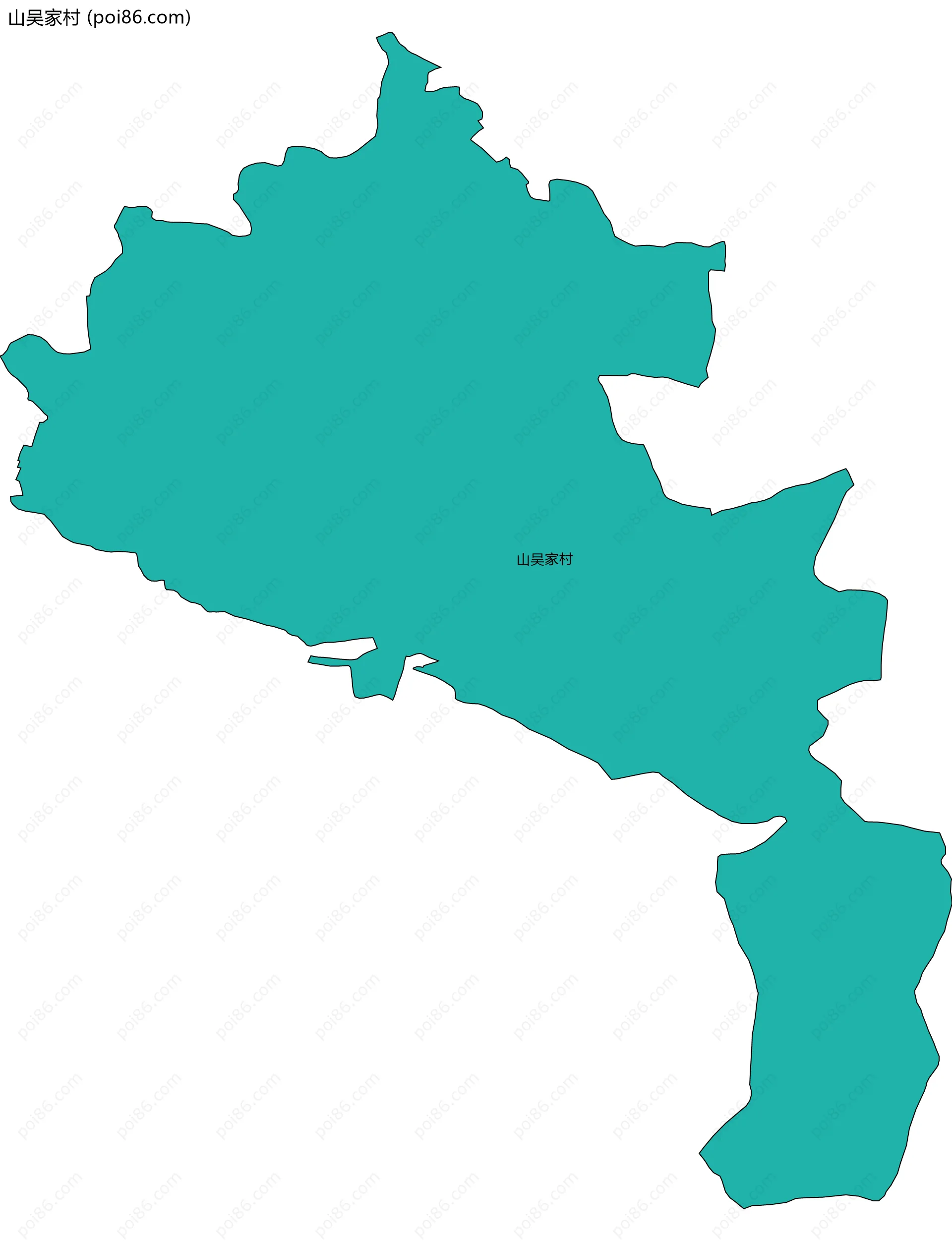 山吴家村边界地图