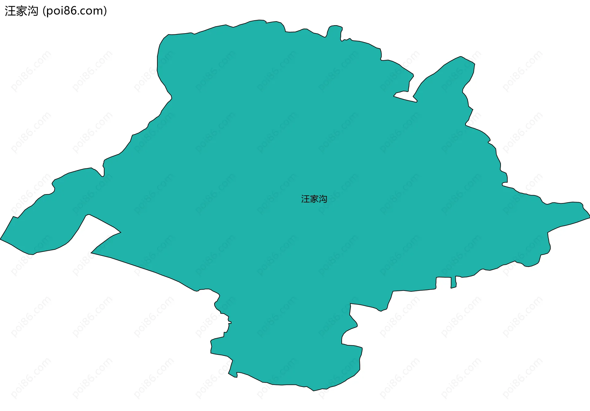 汪家沟边界地图