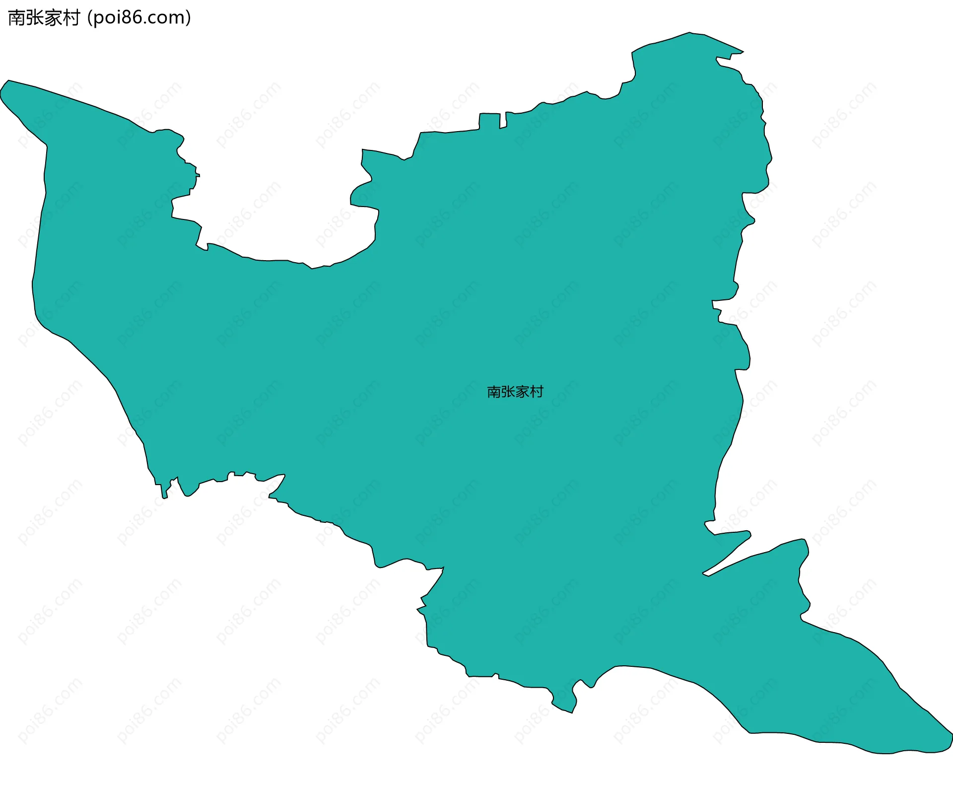 南张家村边界地图