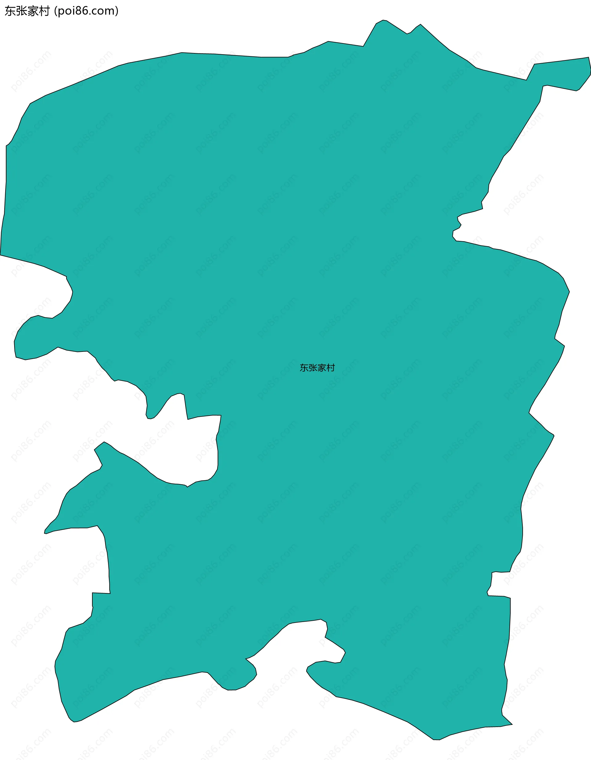 东张家村边界地图