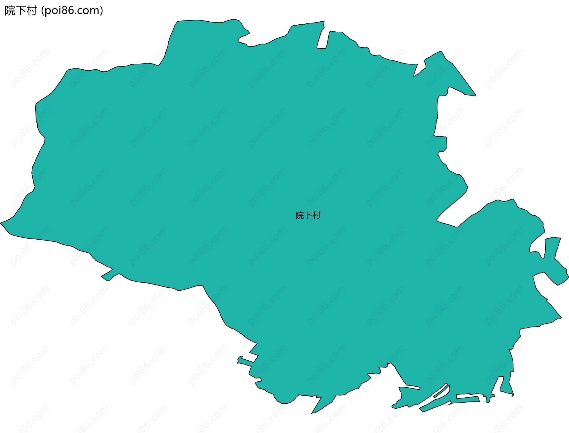 院下村边界地图