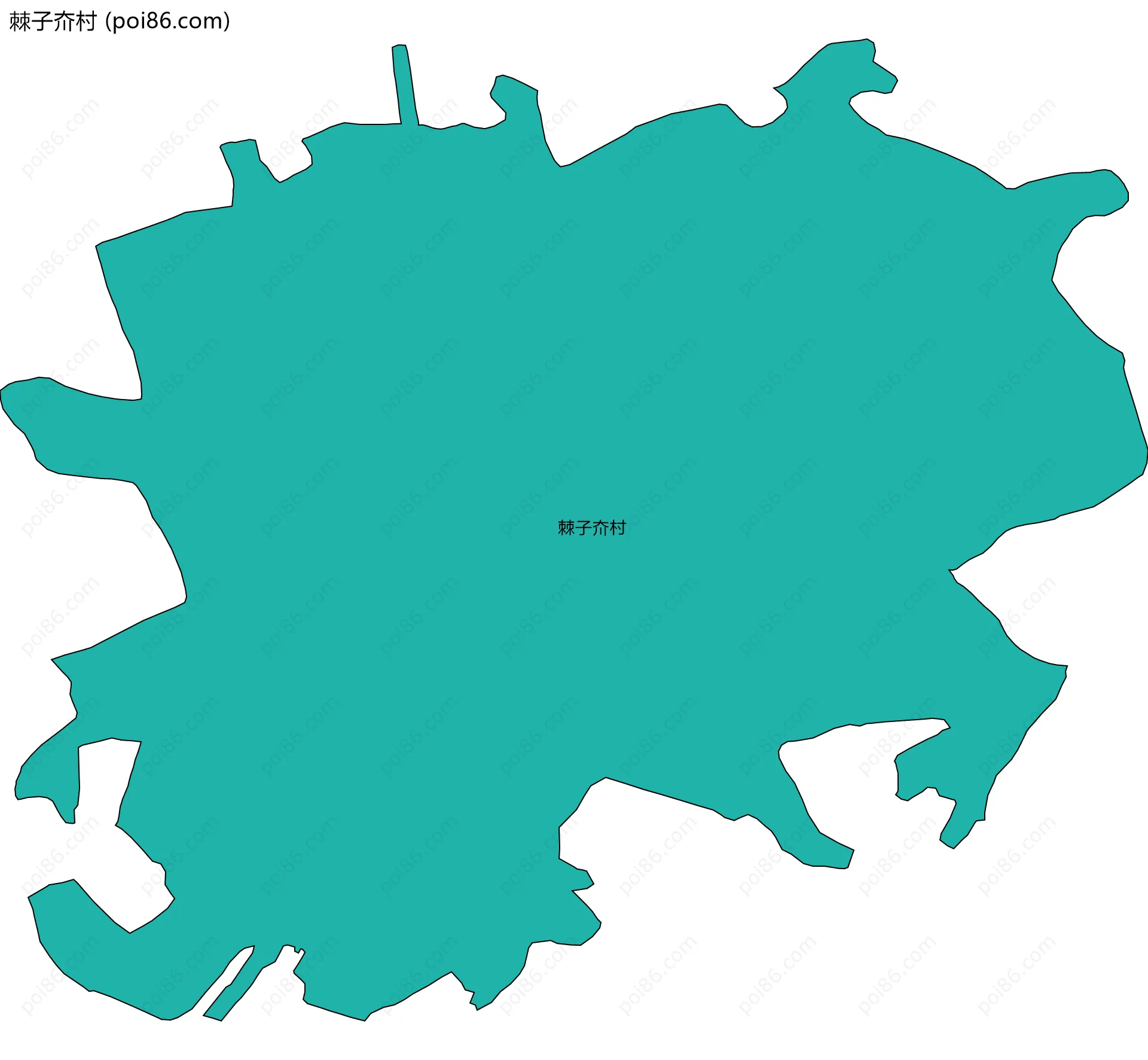 棘子夼村边界地图