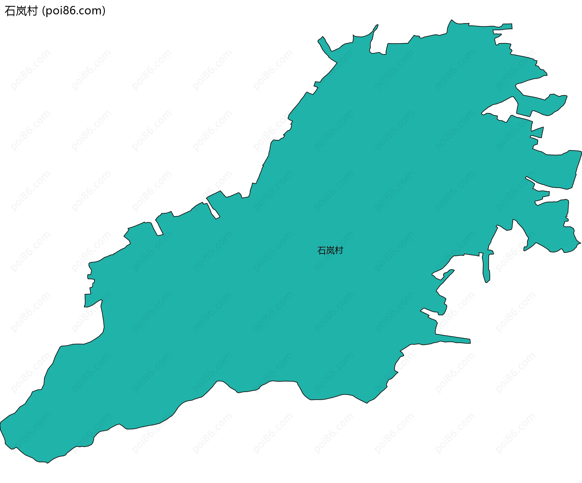 石岚村边界地图