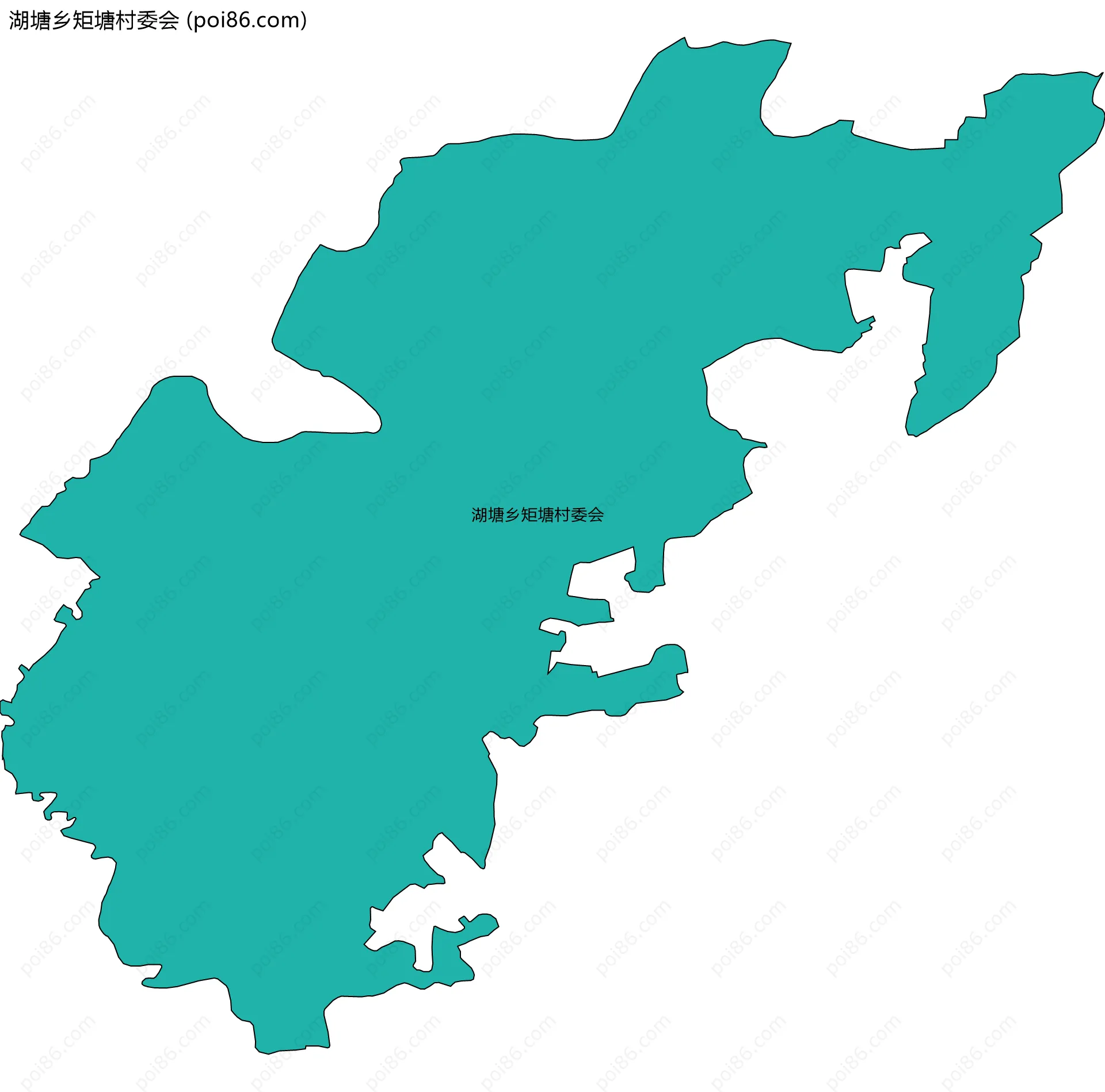湖塘乡矩塘村委会边界地图