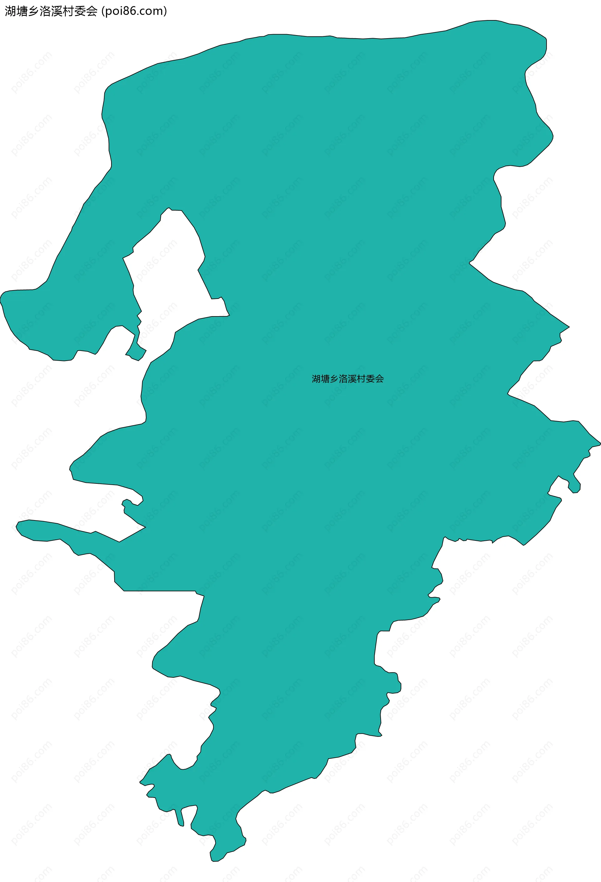 湖塘乡洛溪村委会边界地图
