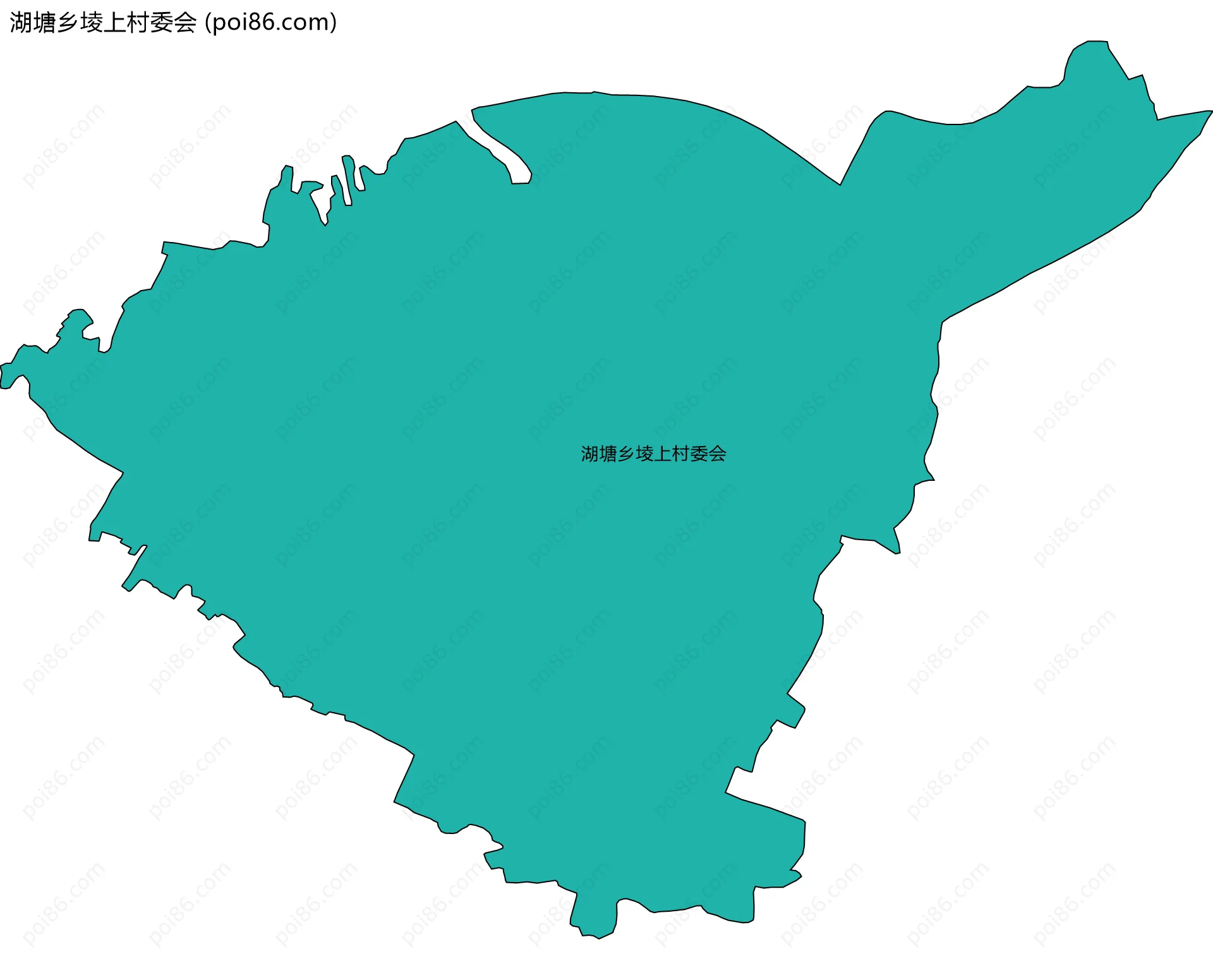 湖塘乡堎上村委会边界地图