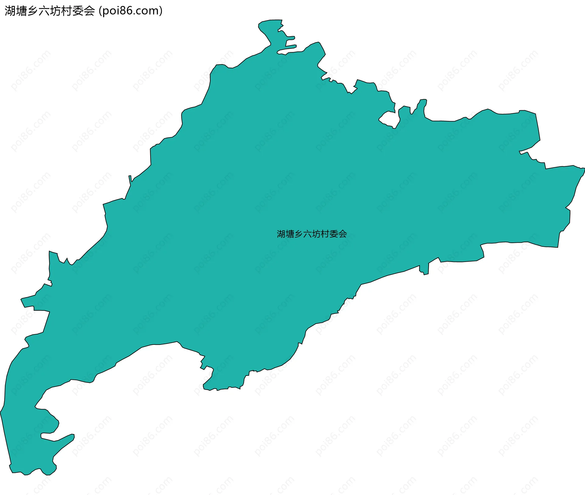 湖塘乡六坊村委会边界地图