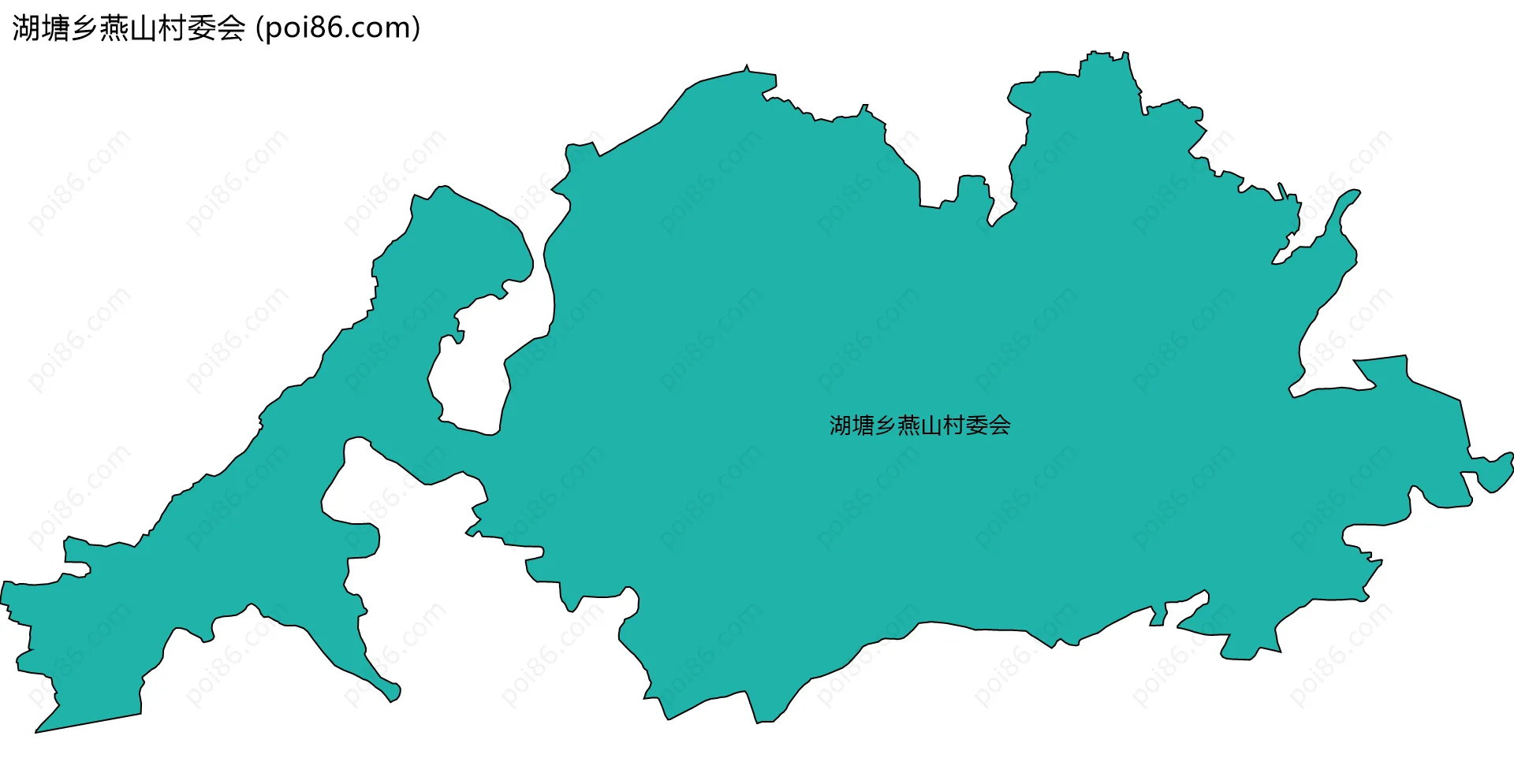 湖塘乡燕山村委会边界地图
