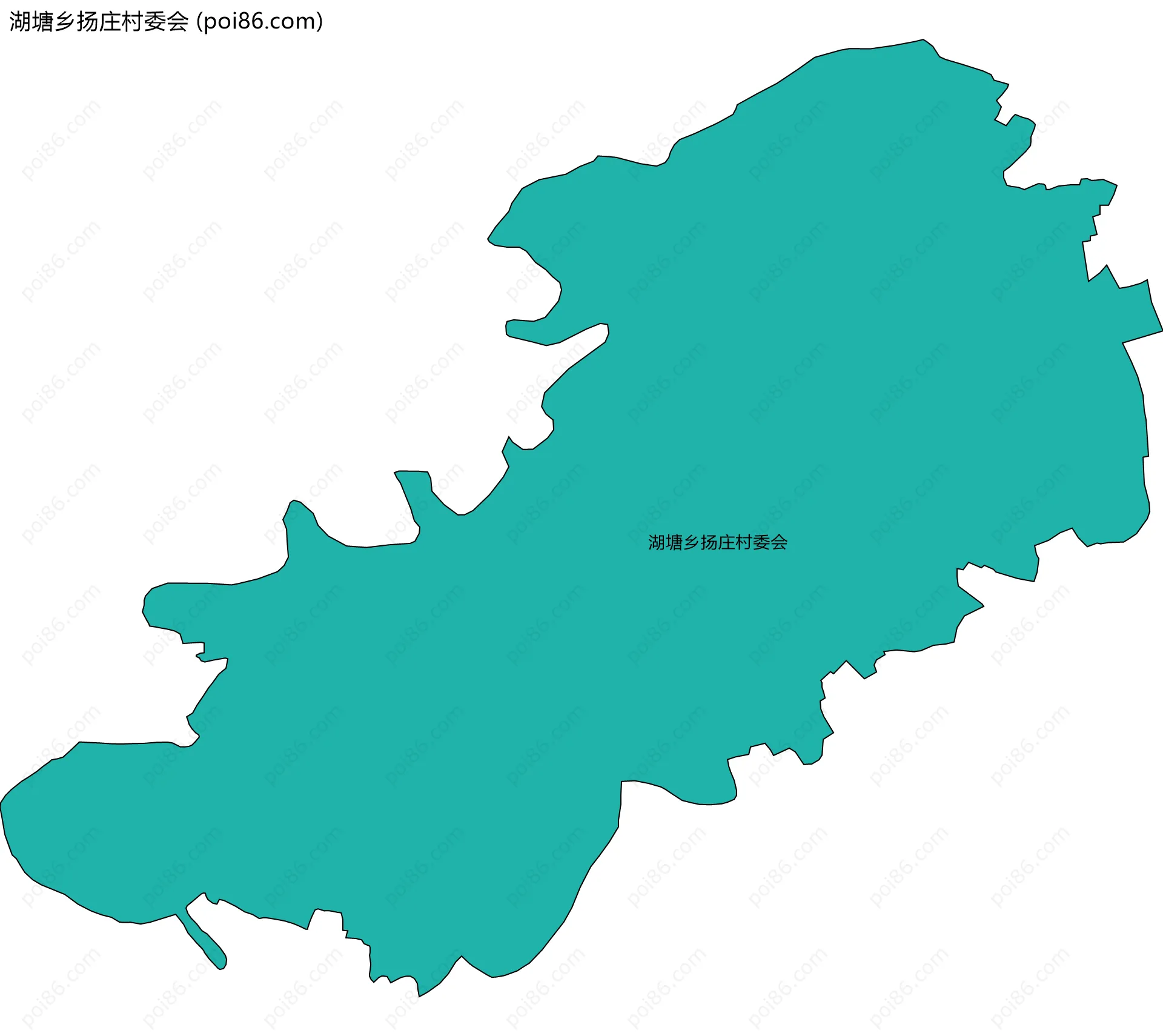 湖塘乡扬庄村委会边界地图