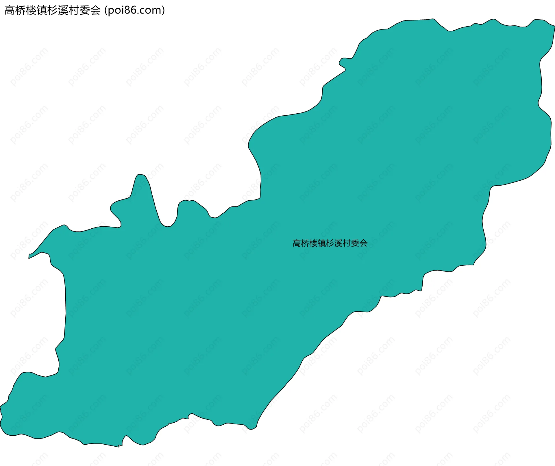 高桥楼镇杉溪村委会边界地图