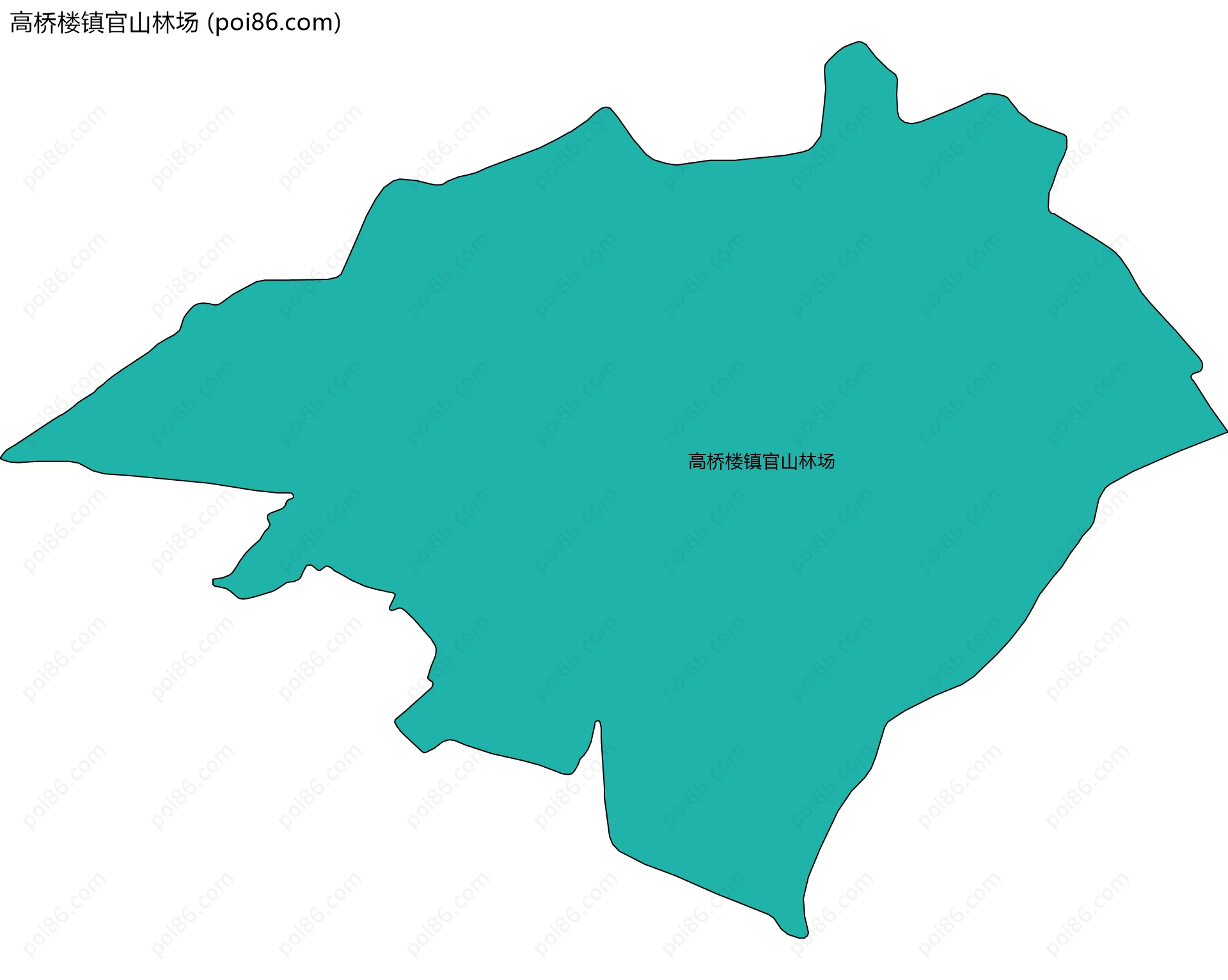 高桥楼镇官山林场边界地图