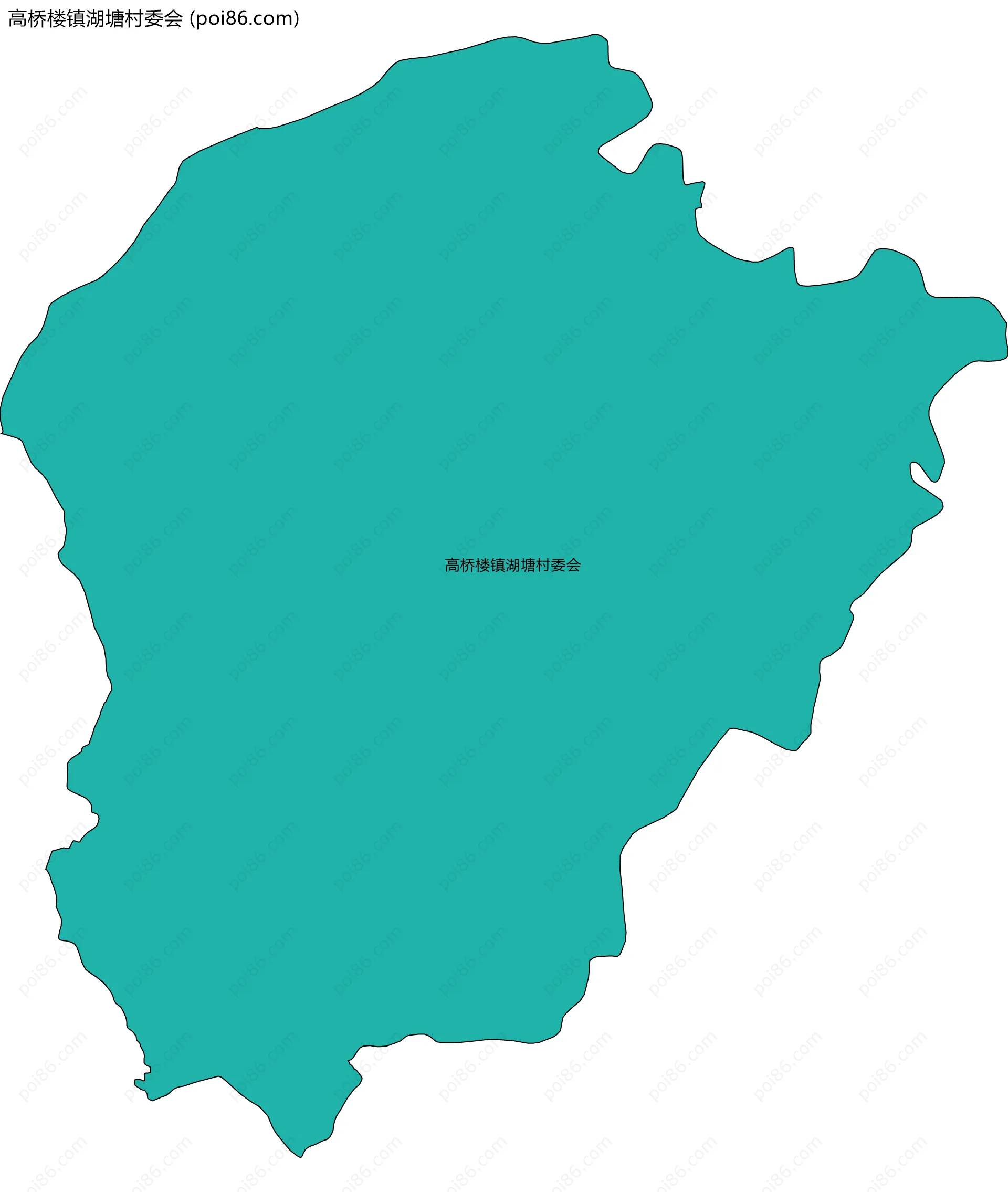 高桥楼镇湖塘村委会边界地图