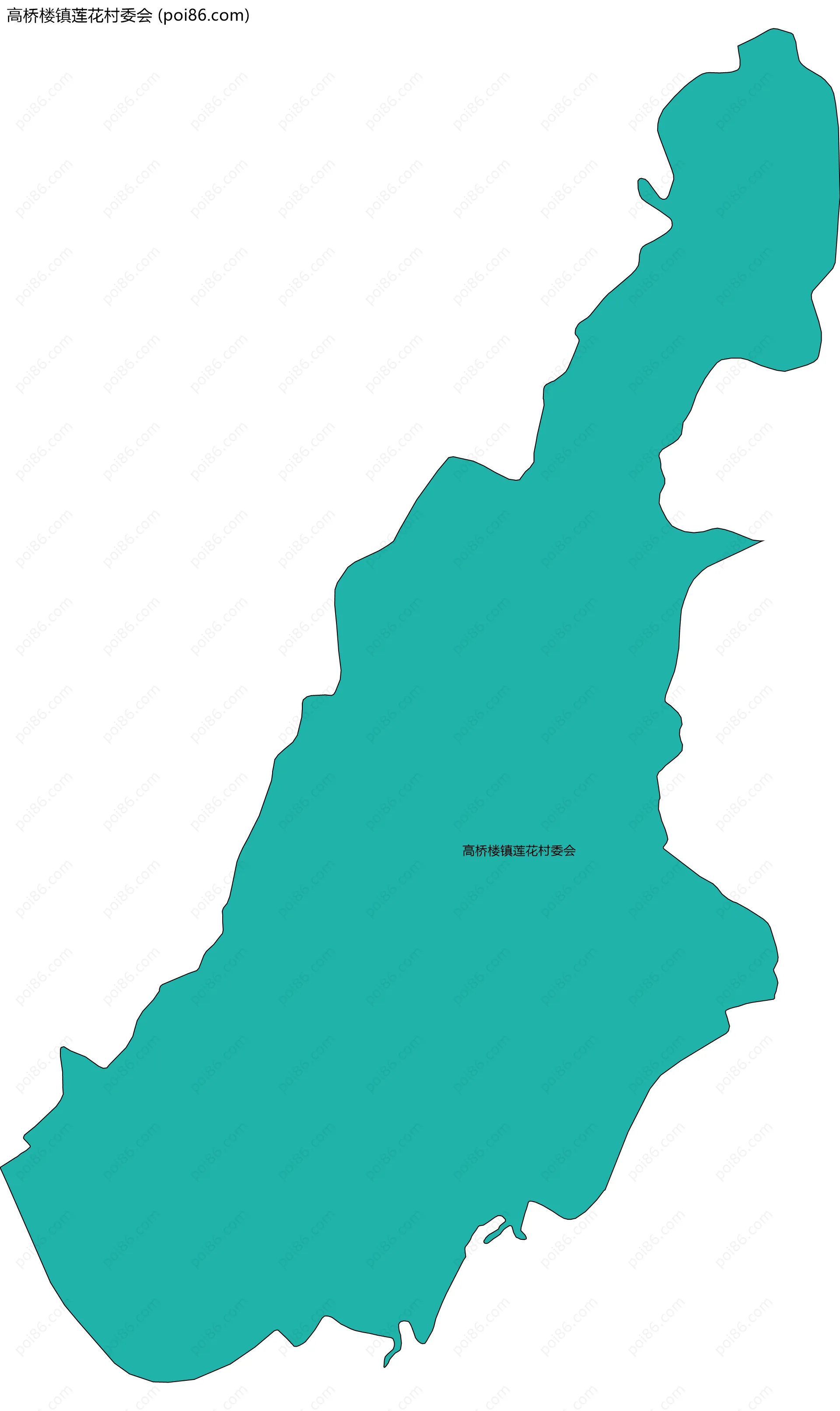 高桥楼镇莲花村委会边界地图