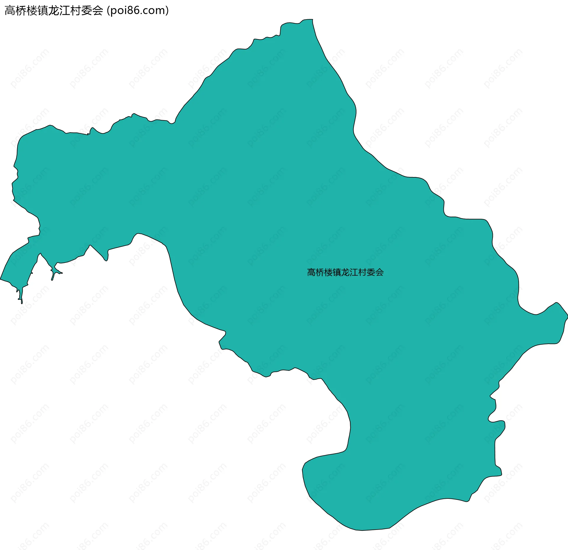 高桥楼镇龙江村委会边界地图