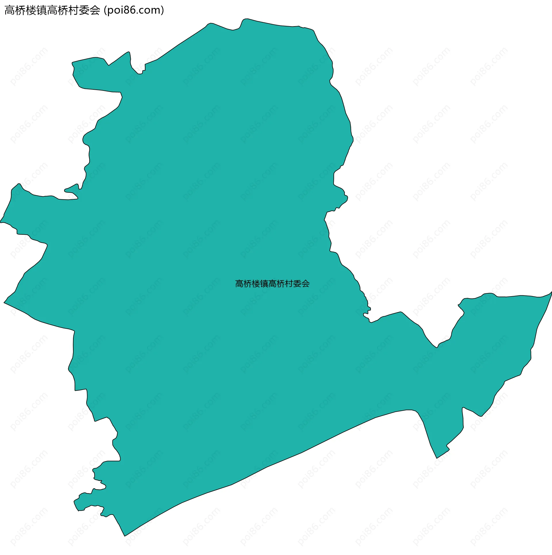 高桥楼镇高桥村委会边界地图