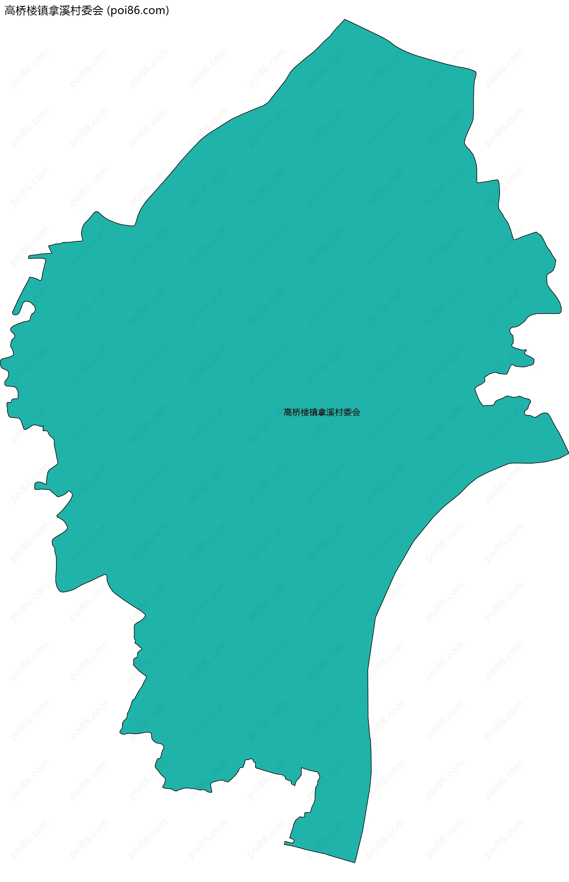 高桥楼镇拿溪村委会边界地图