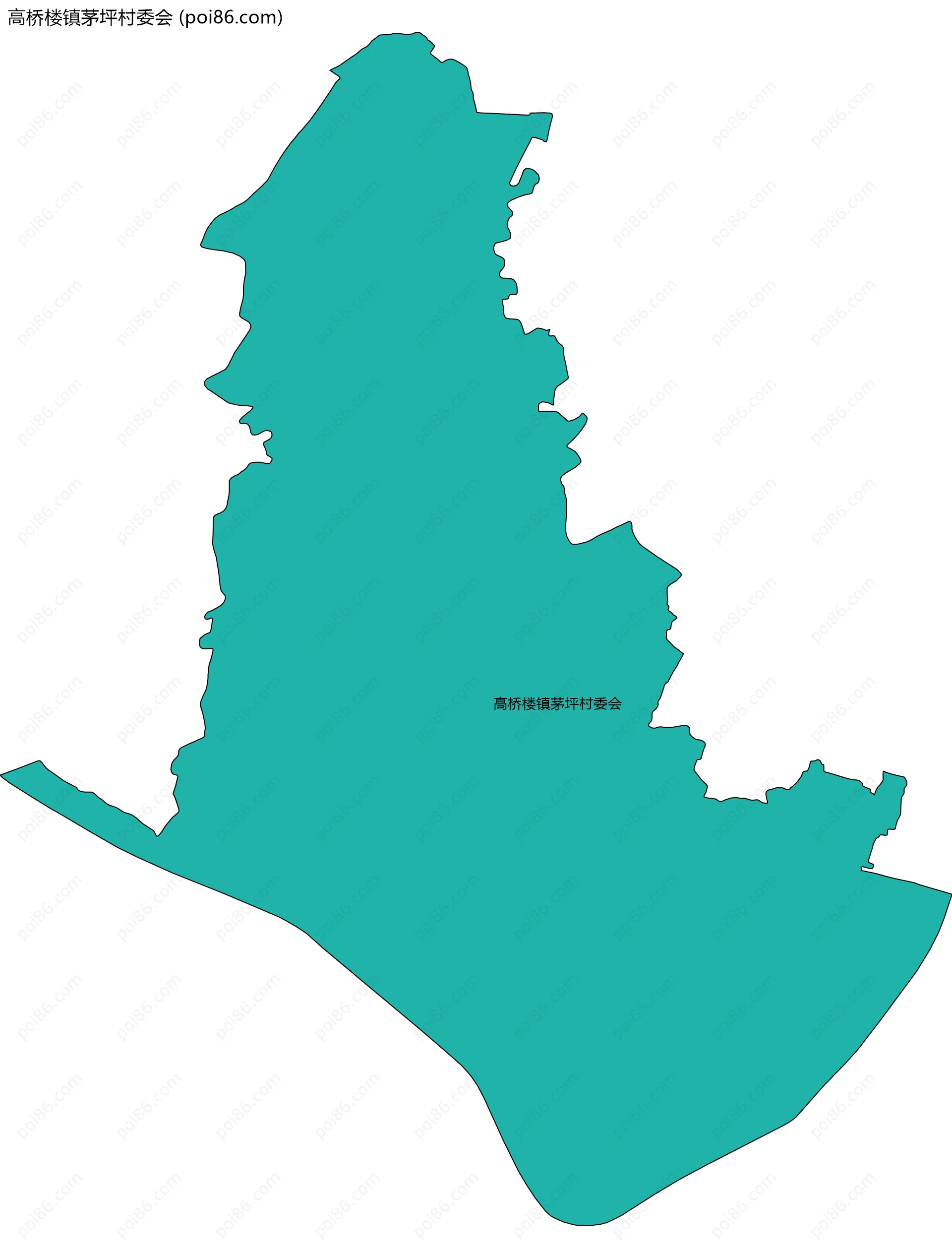 高桥楼镇茅坪村委会边界地图