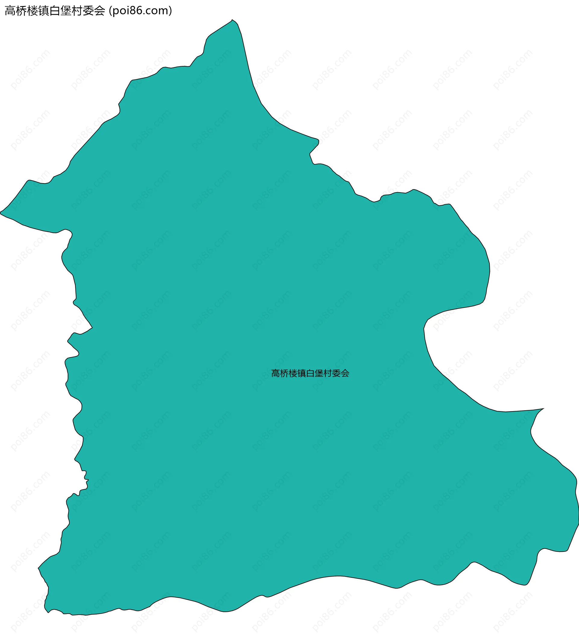 高桥楼镇白堡村委会边界地图