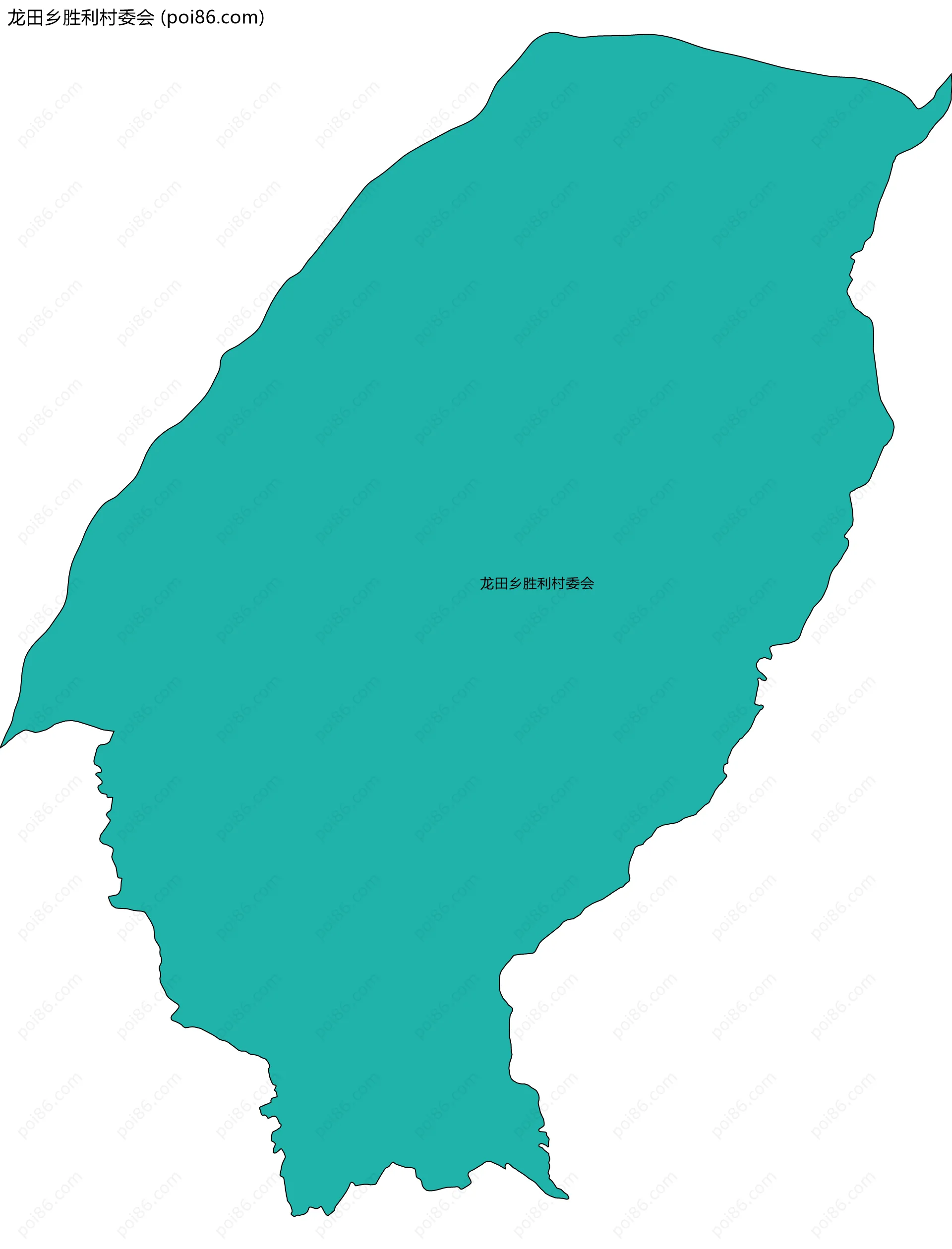 龙田乡胜利村委会边界地图