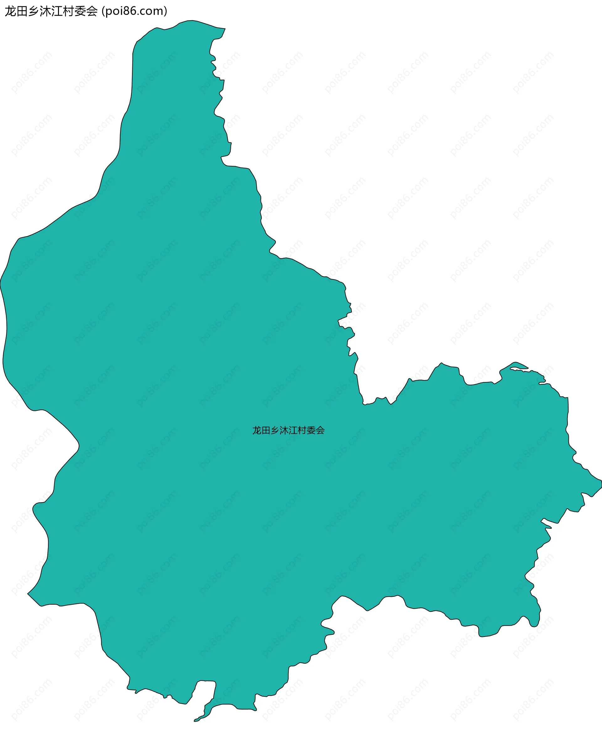 龙田乡沐江村委会边界地图