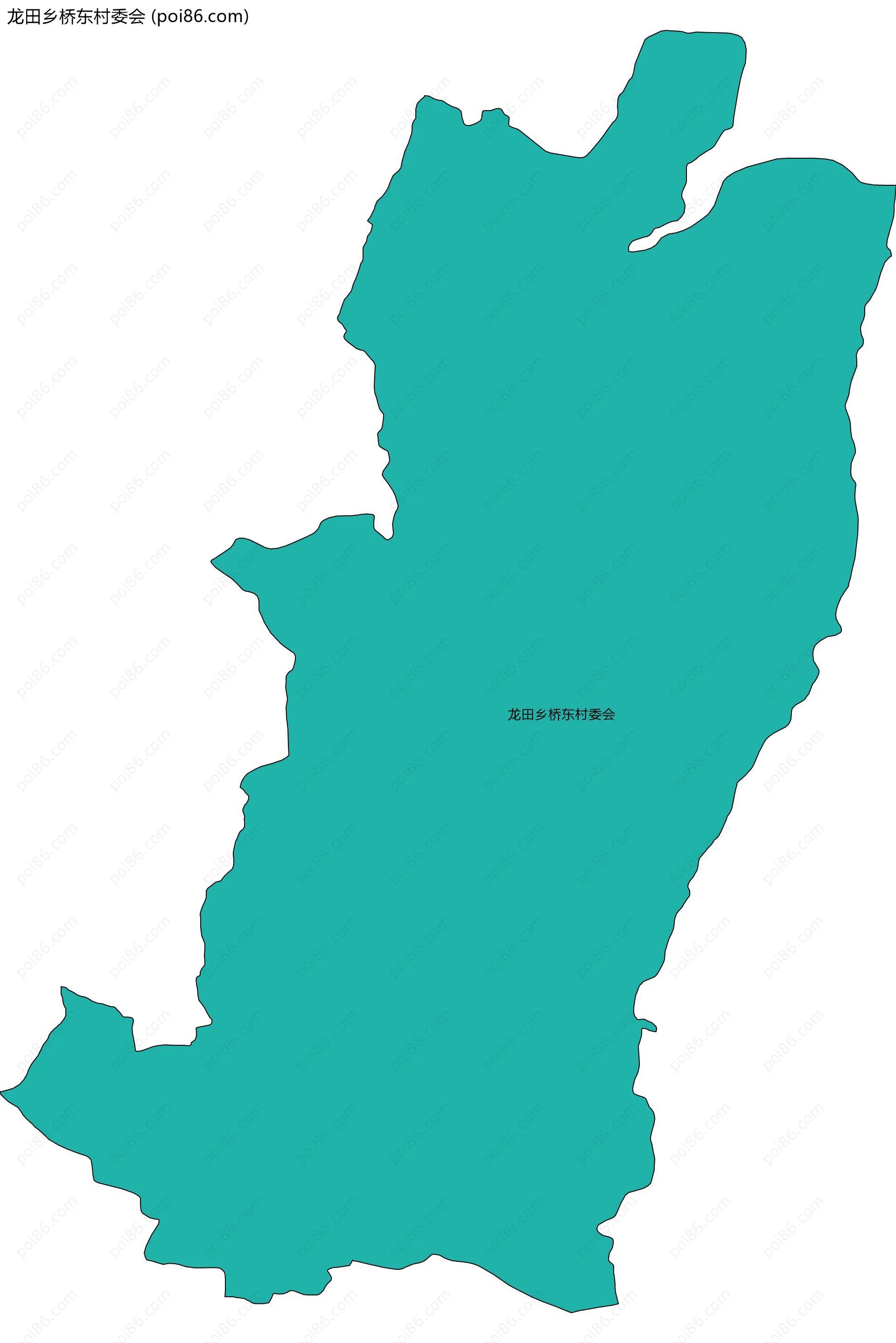 龙田乡桥东村委会边界地图