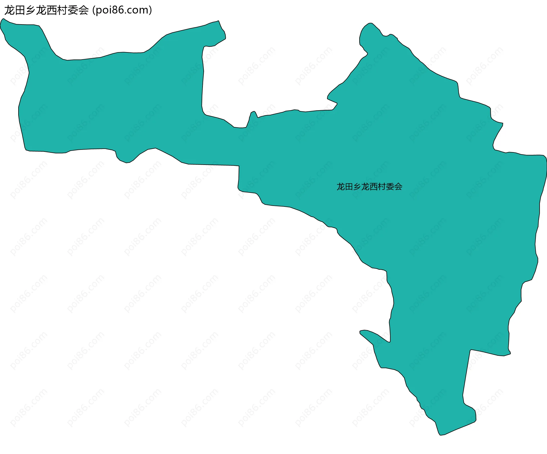 龙田乡龙西村委会边界地图