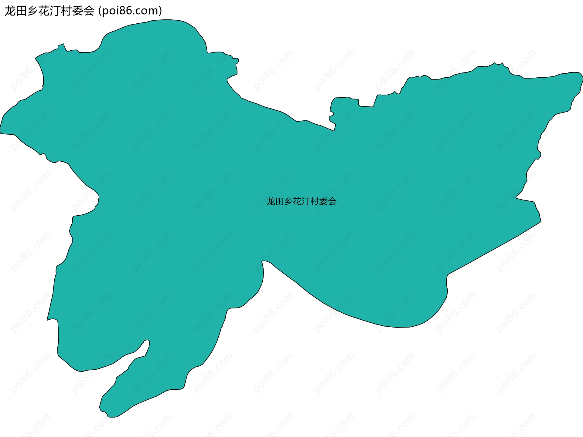 龙田乡花汀村委会边界地图