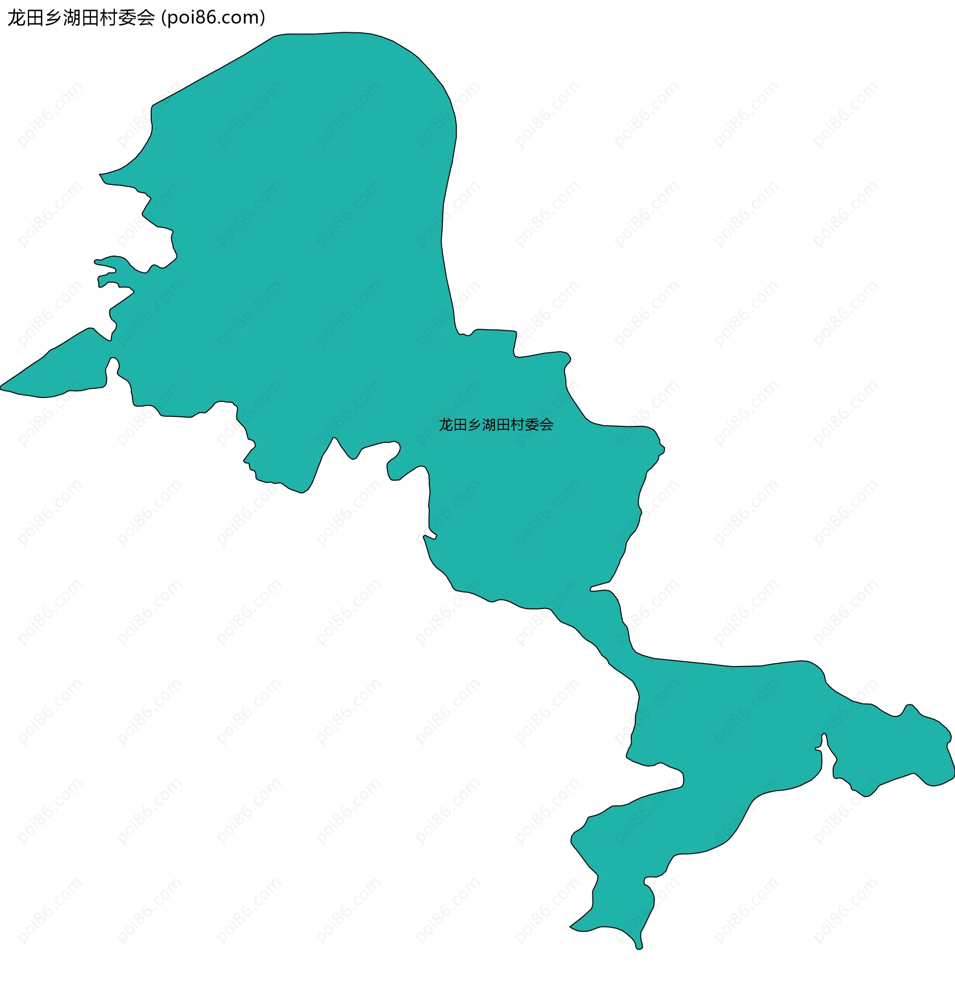 龙田乡湖田村委会边界地图