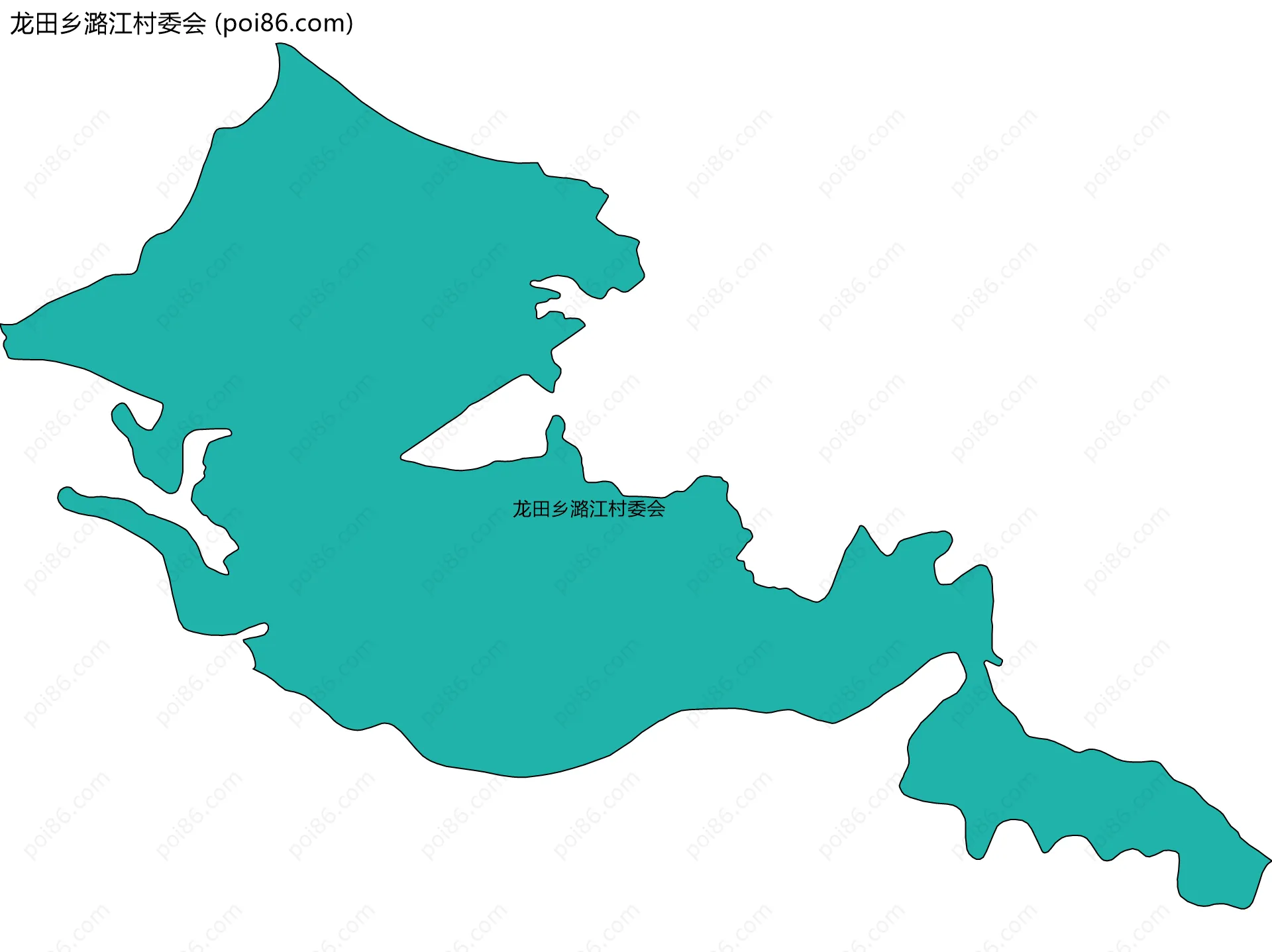 龙田乡潞江村委会边界地图