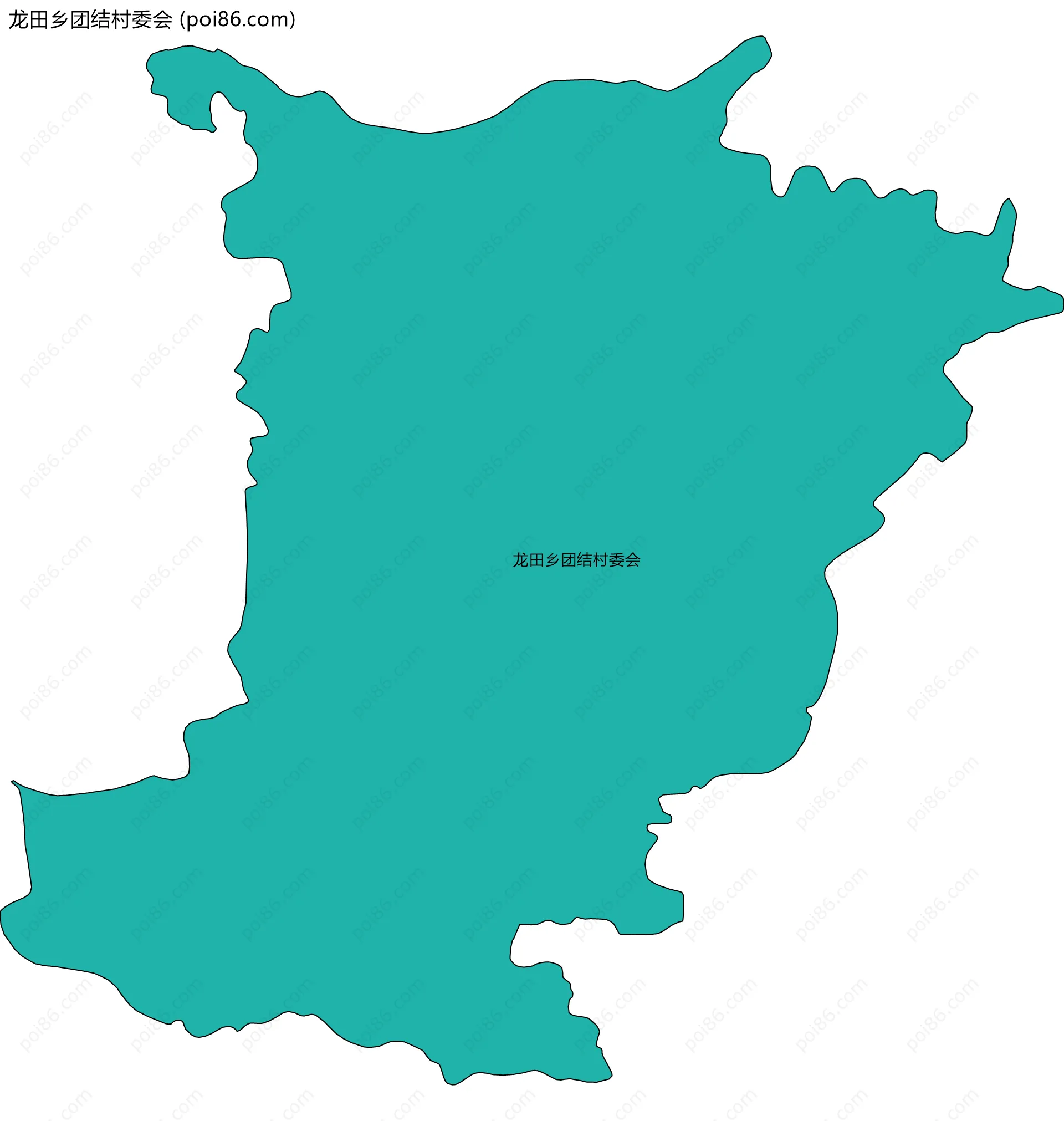 龙田乡团结村委会边界地图