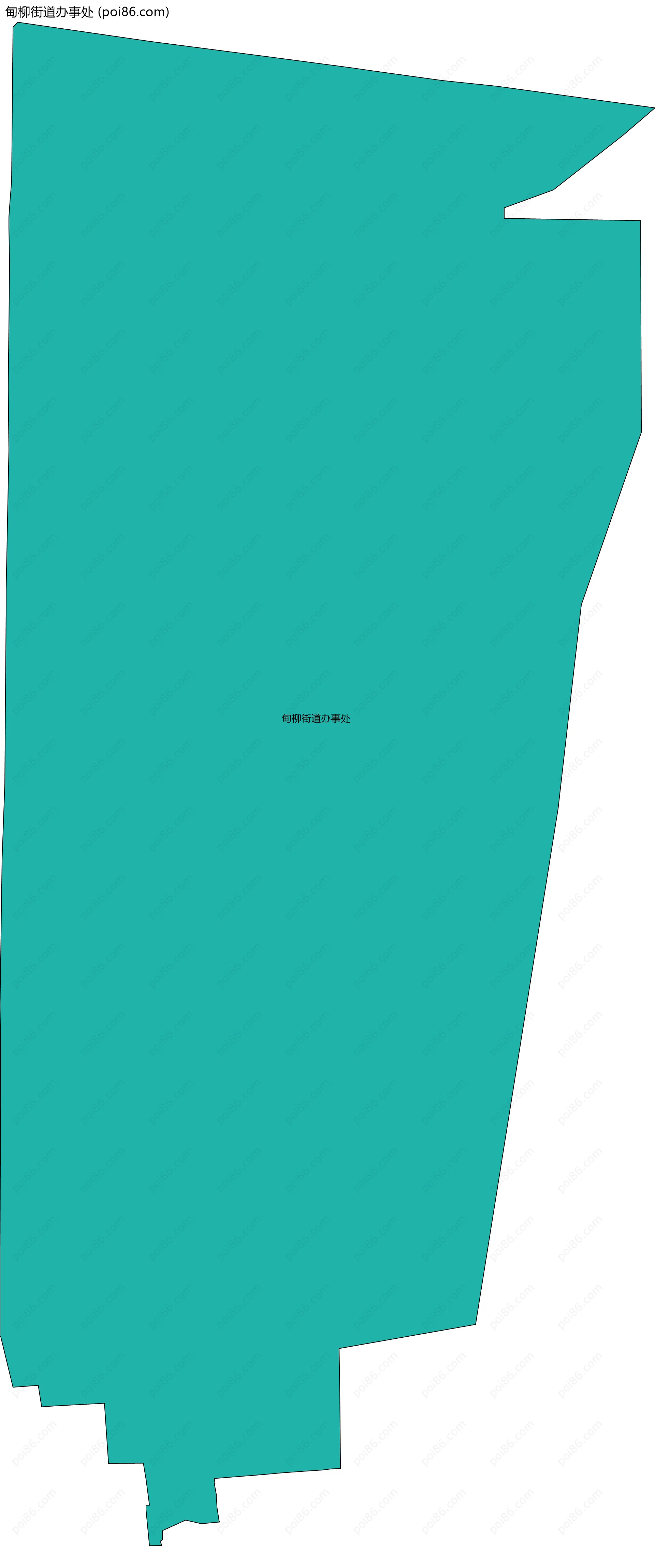 甸柳街道办事处边界地图(五级行政区划)