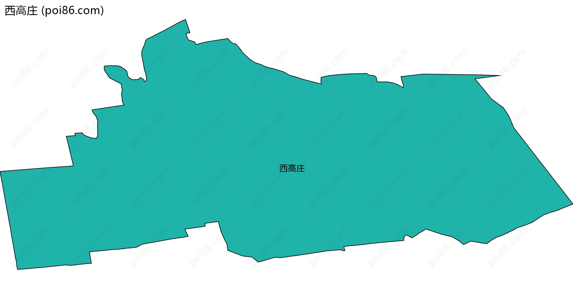 西高庄边界地图