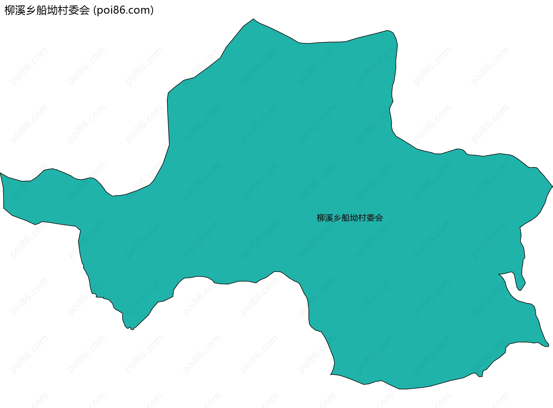 柳溪乡船坳村委会边界地图