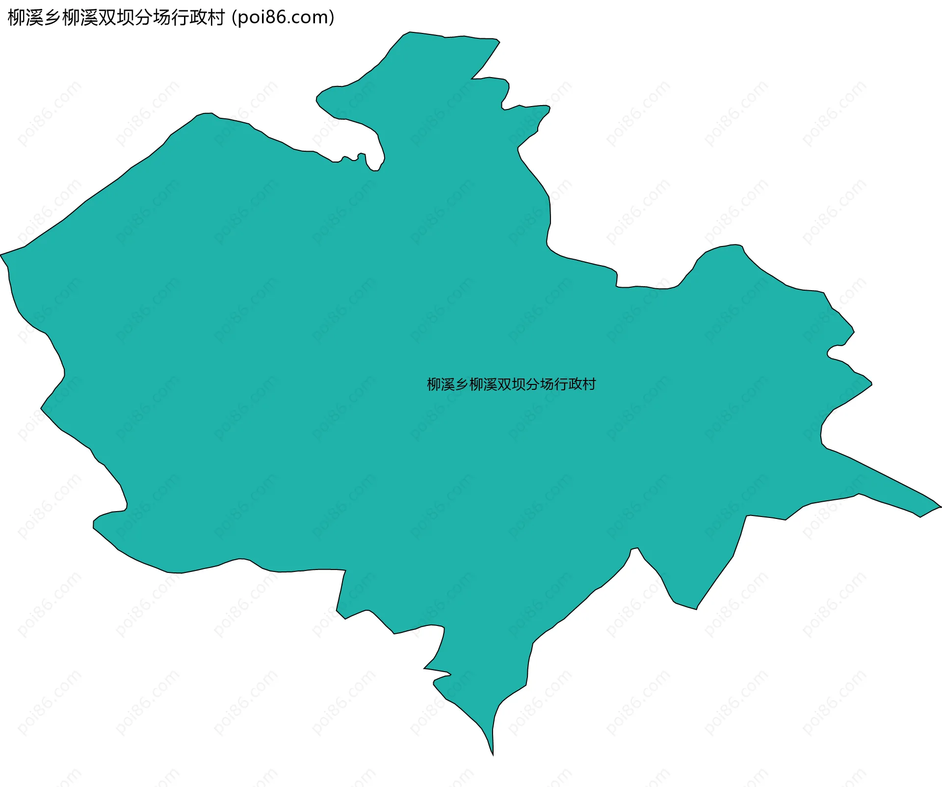 柳溪乡柳溪双坝分场行政村边界地图