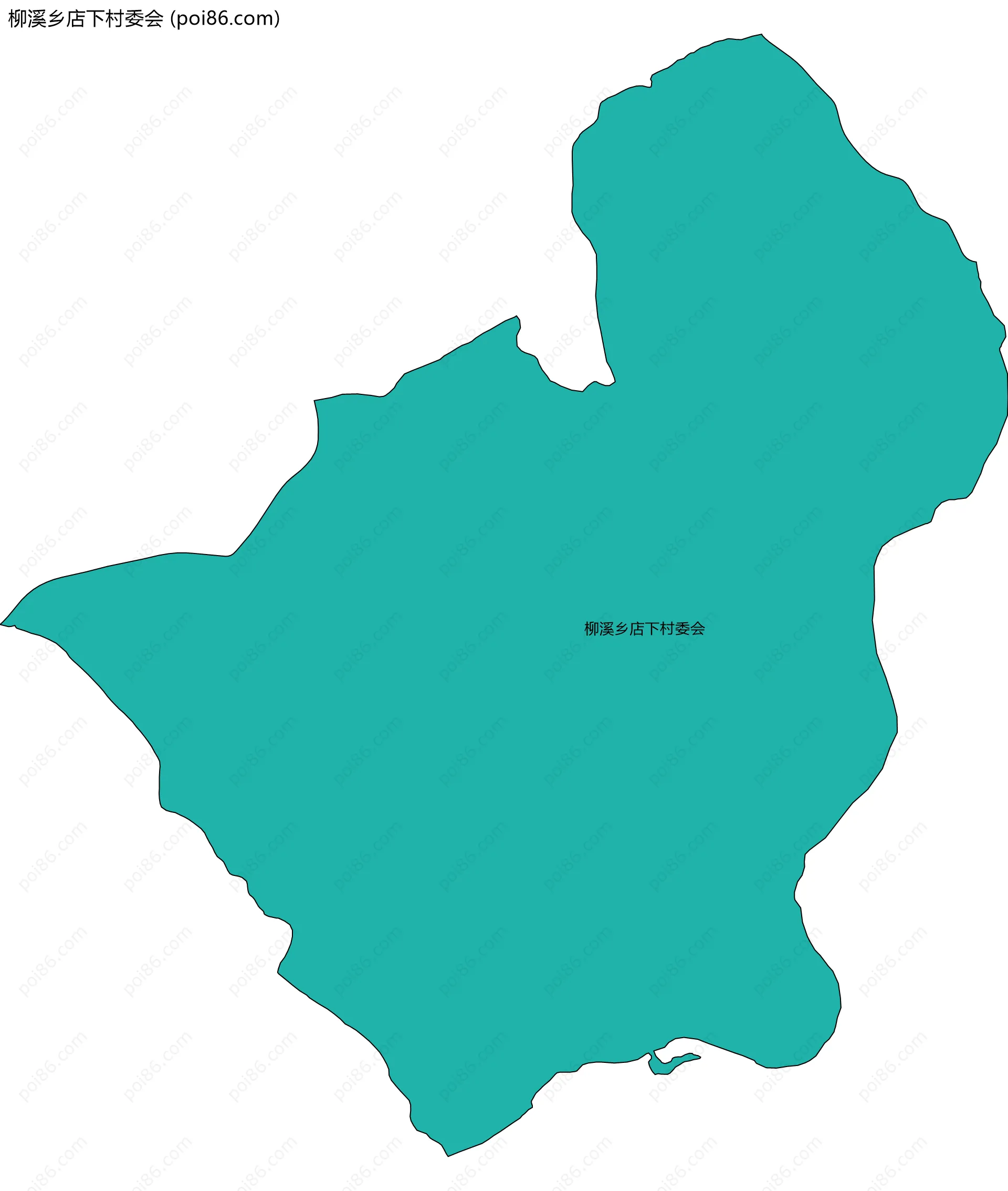 柳溪乡店下村委会边界地图