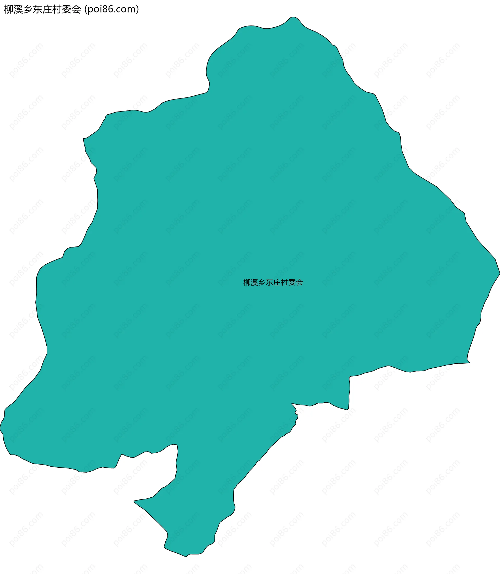 柳溪乡东庄村委会边界地图