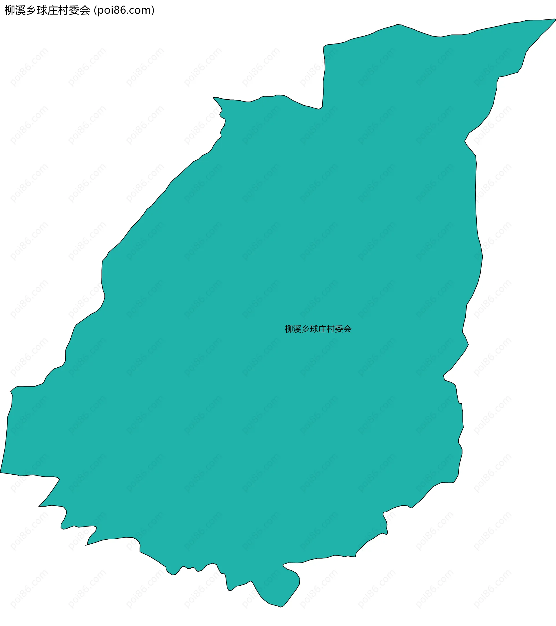 柳溪乡球庄村委会边界地图