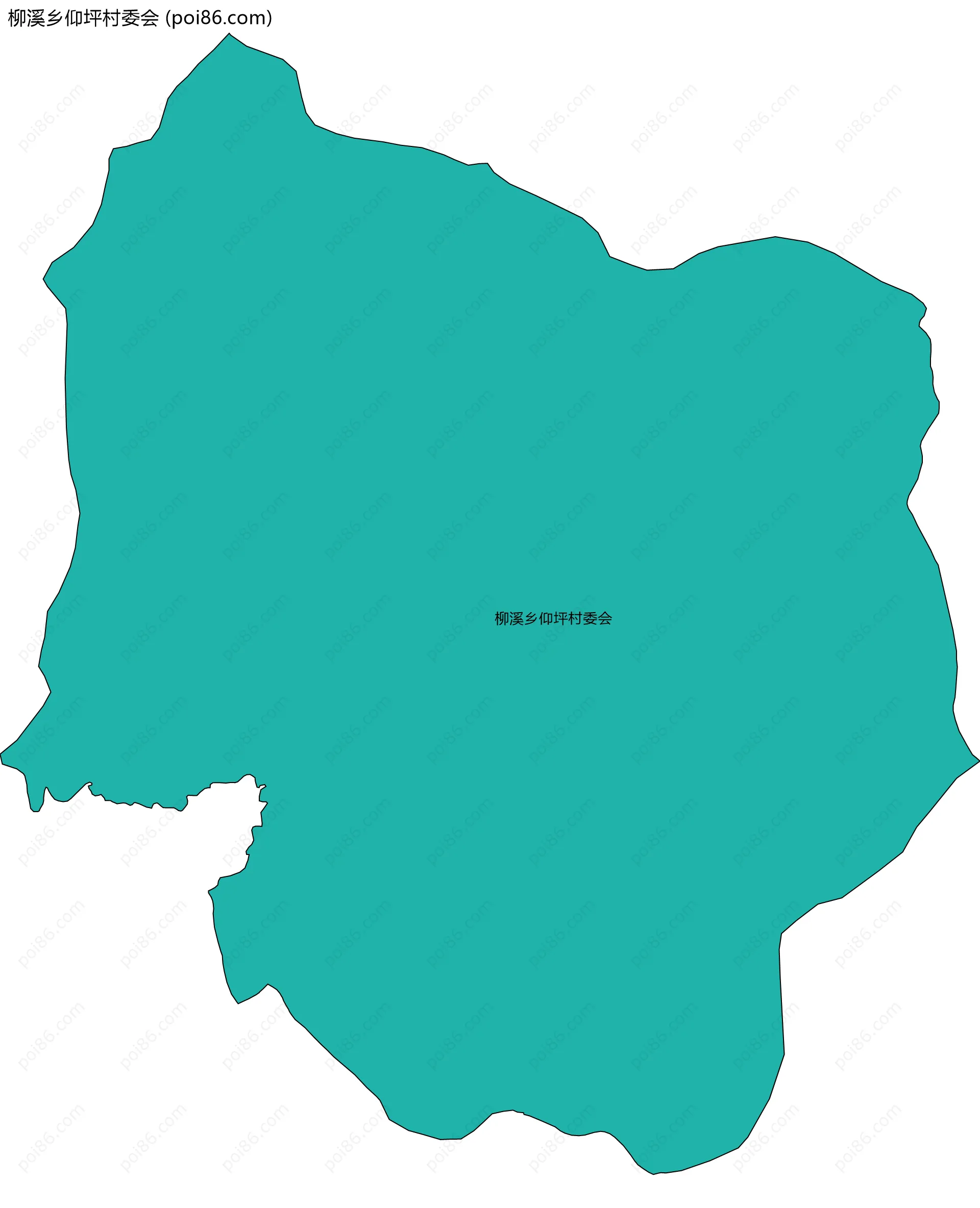 柳溪乡仰坪村委会边界地图