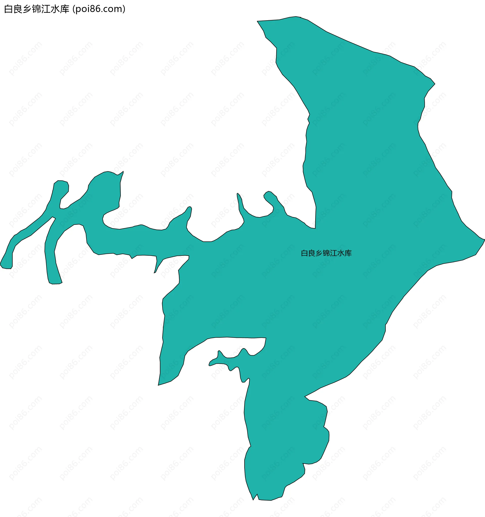 白良乡锦江水库边界地图