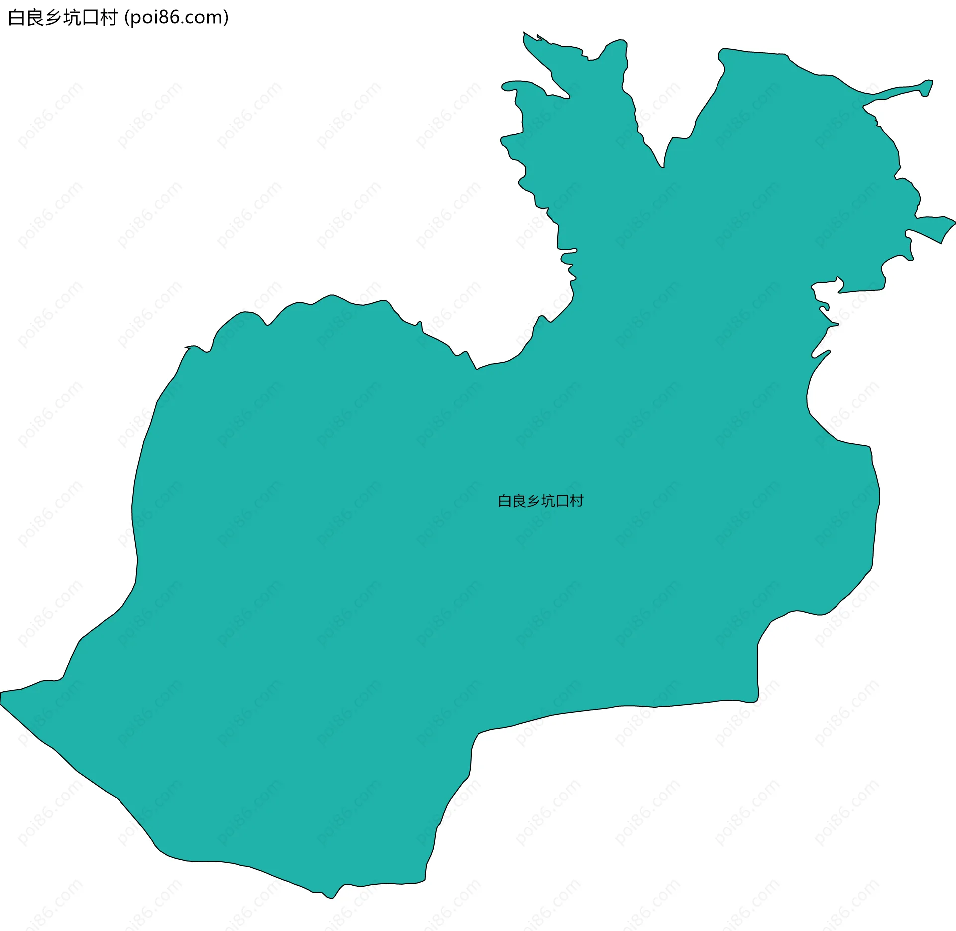 白良乡坑口村边界地图