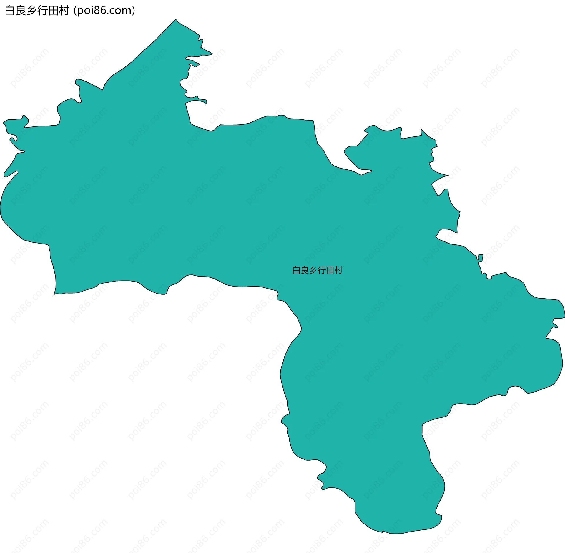 白良乡行田村边界地图