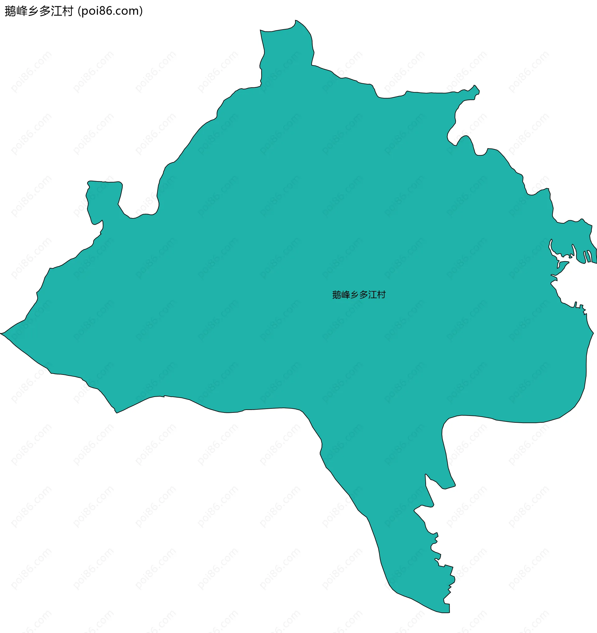 鹅峰乡多江村边界地图