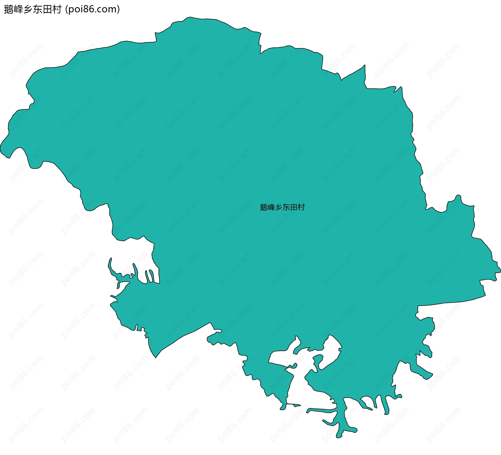 鹅峰乡东田村边界地图