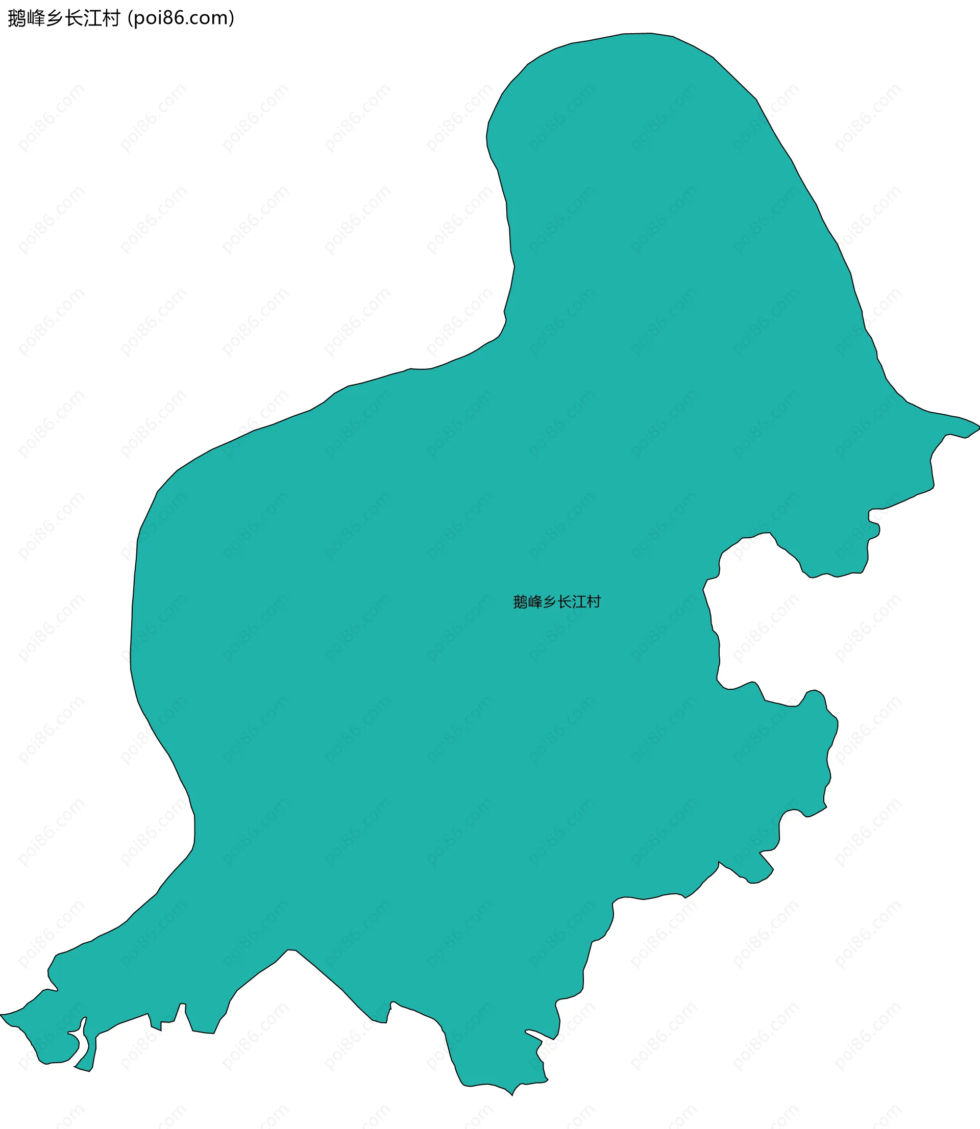 鹅峰乡长江村边界地图