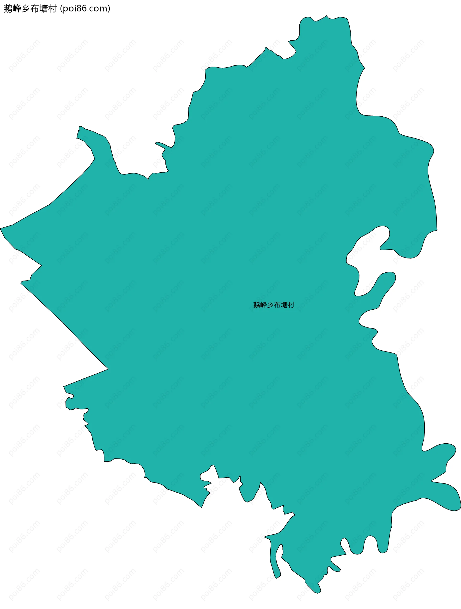 鹅峰乡布塘村边界地图