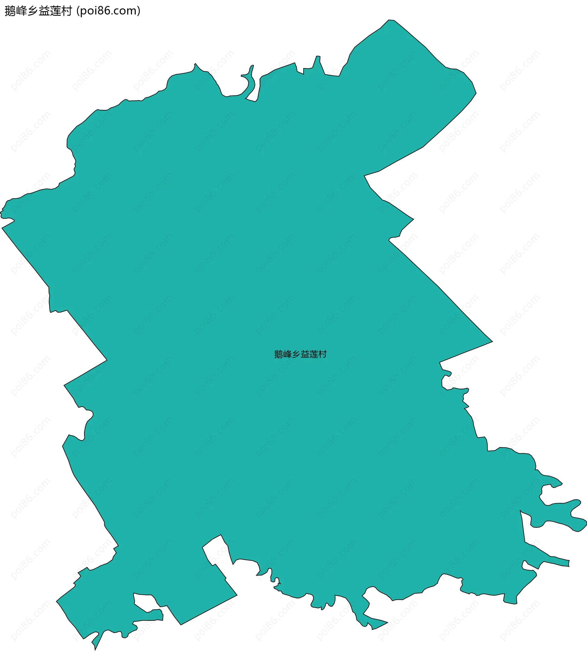鹅峰乡益莲村边界地图