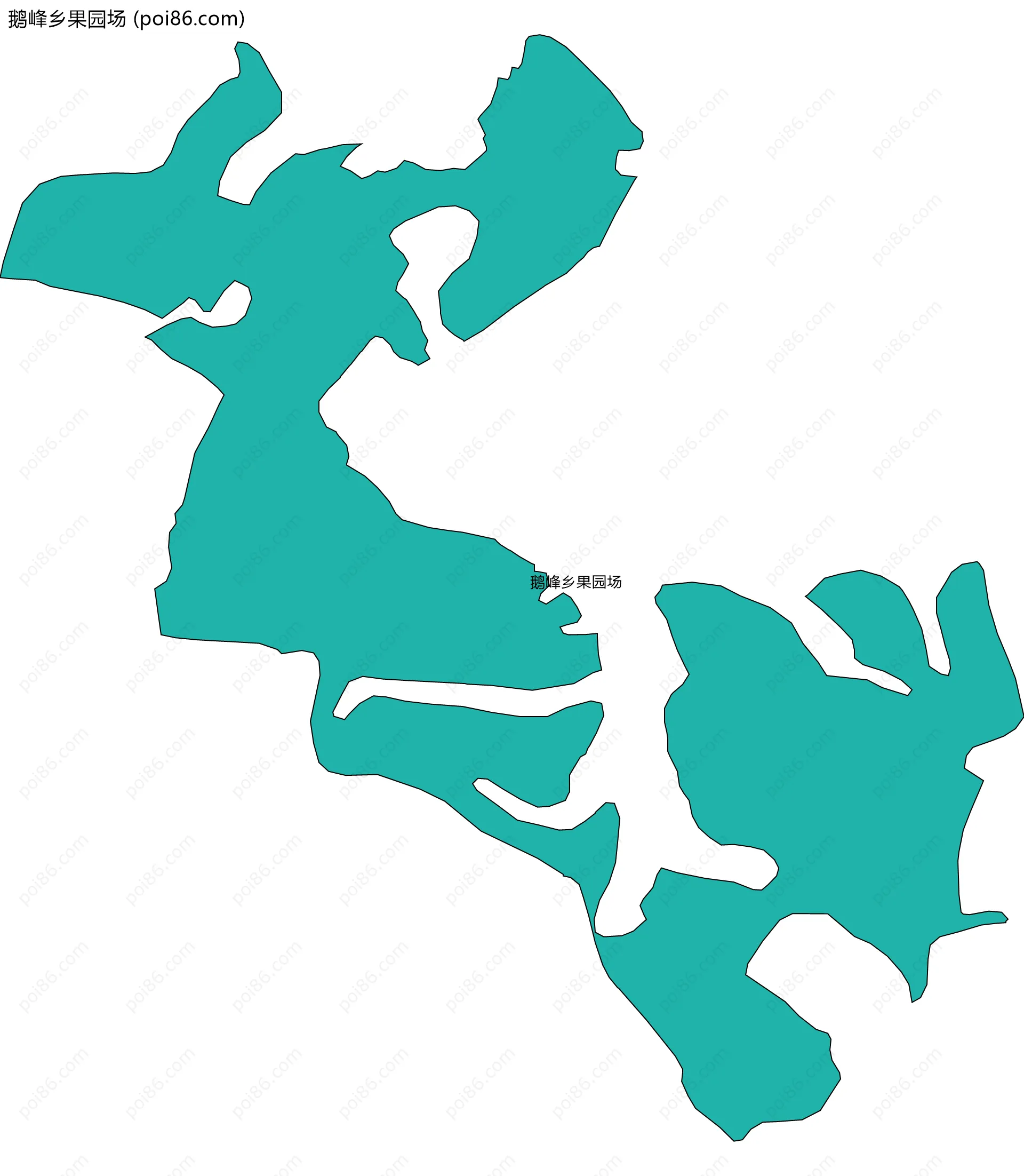 鹅峰乡果园场边界地图